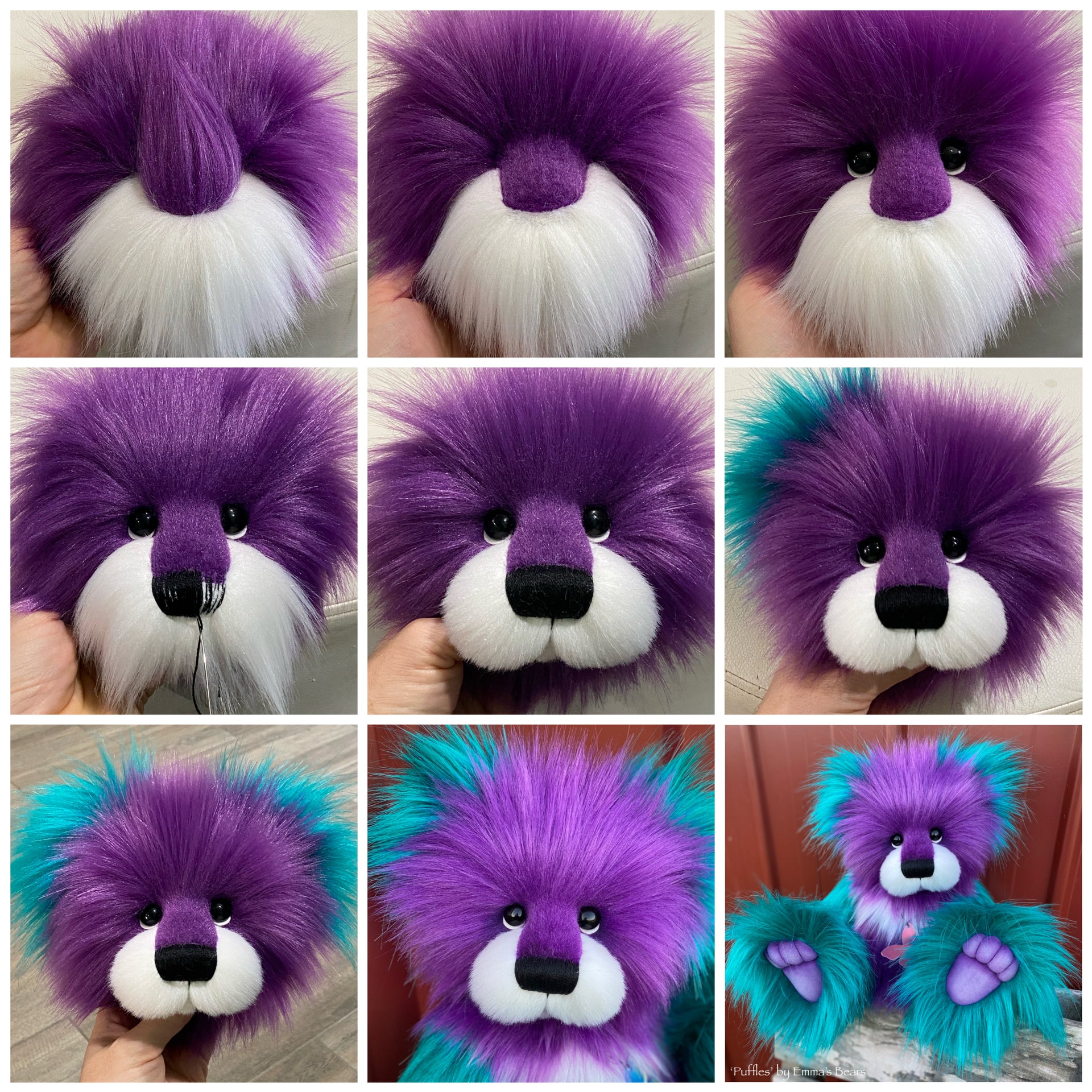 KITS - 15" Puffles faux fur bear