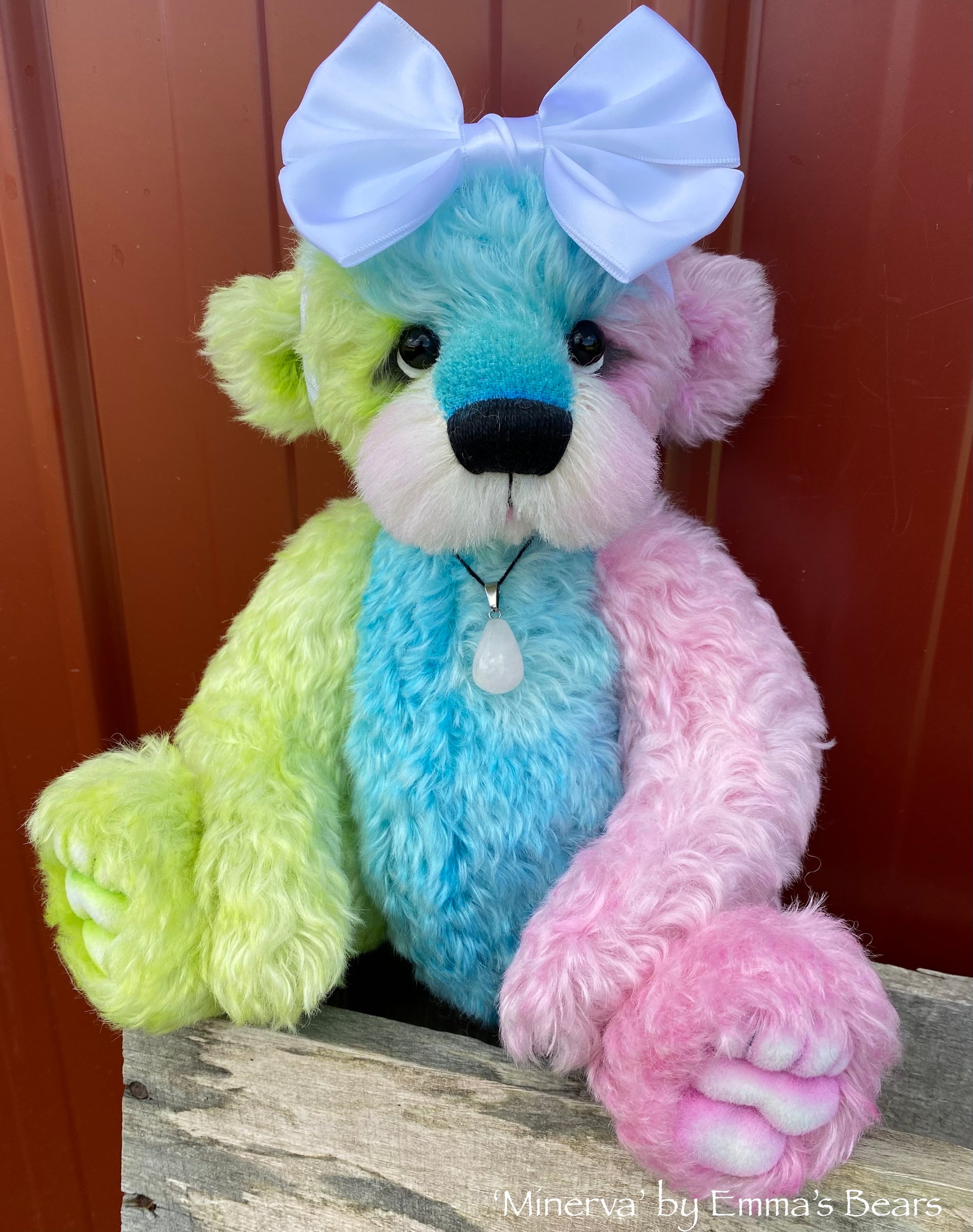 Minerva - 12" Hand-dyed mohair and viscose artist bear by Emma's Bears - OOAK
