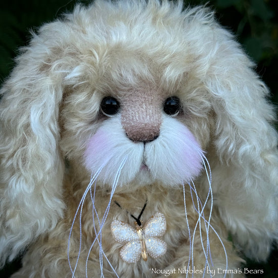 Nougat Nibbles - 12" Hand-Dyed Kid Mohair EASTER Bunny by Emma's Bears - OOAK