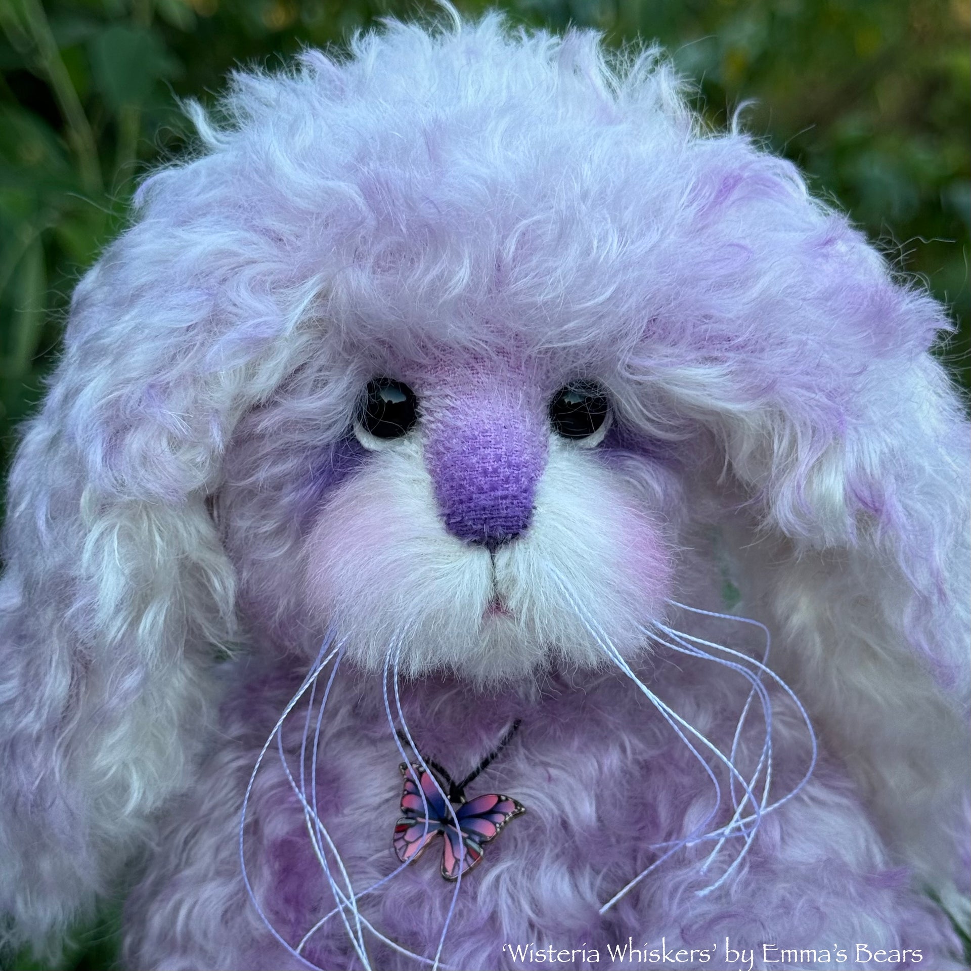 Wisteria Whiskers - 12" Hand-Dyed Kid Mohair EASTER Bunny by Emma's Bears - OOAK