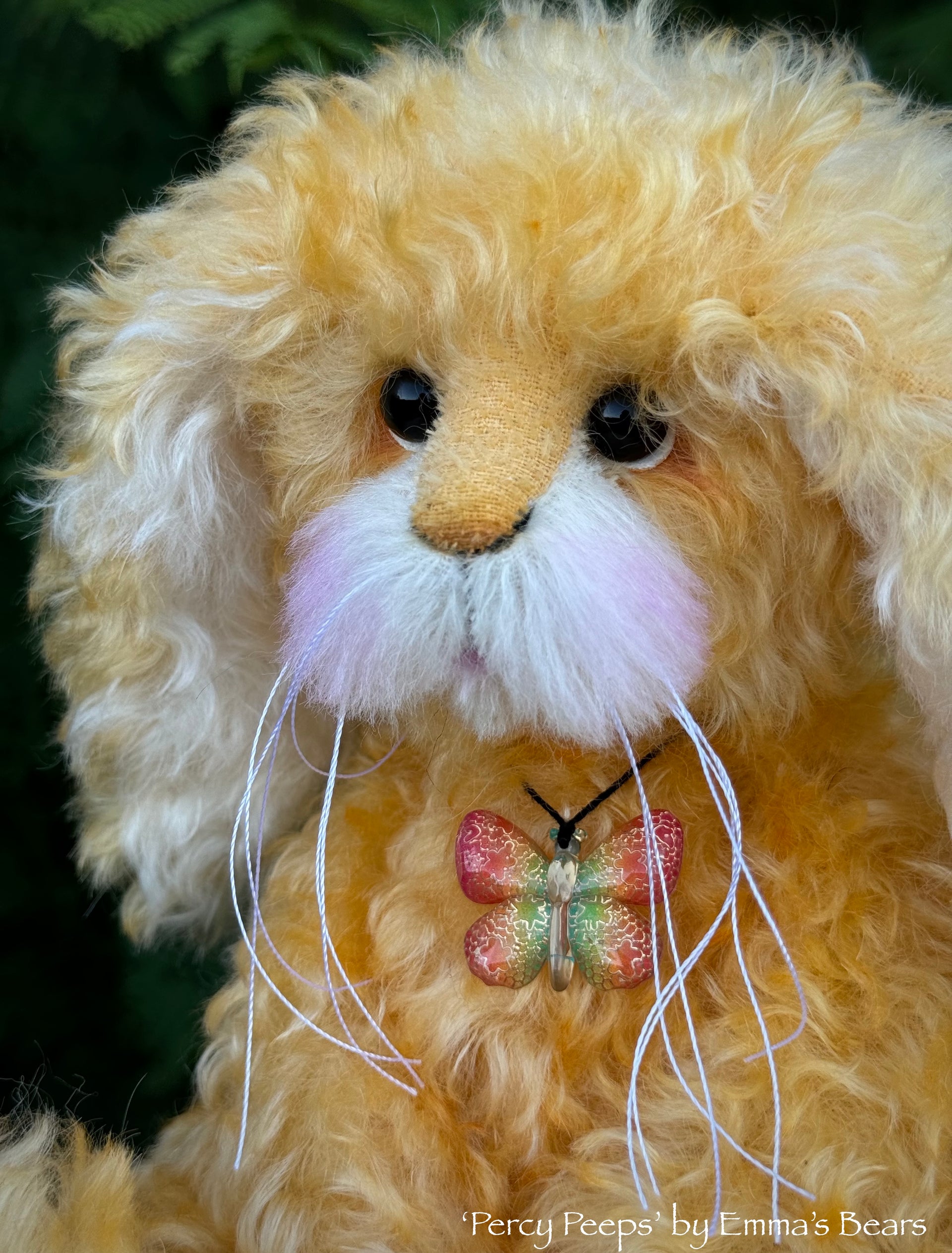 Percy Peeps - 12" Hand-Dyed Kid Mohair EASTER Bunny by Emma's Bears - OOAK