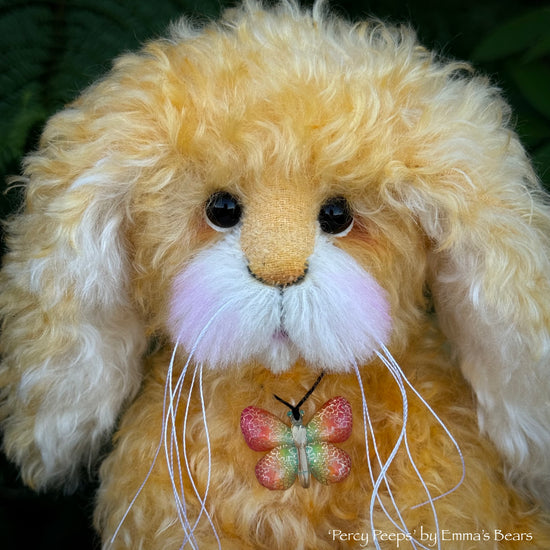 Percy Peeps - 12" Hand-Dyed Kid Mohair EASTER Bunny by Emma's Bears - OOAK