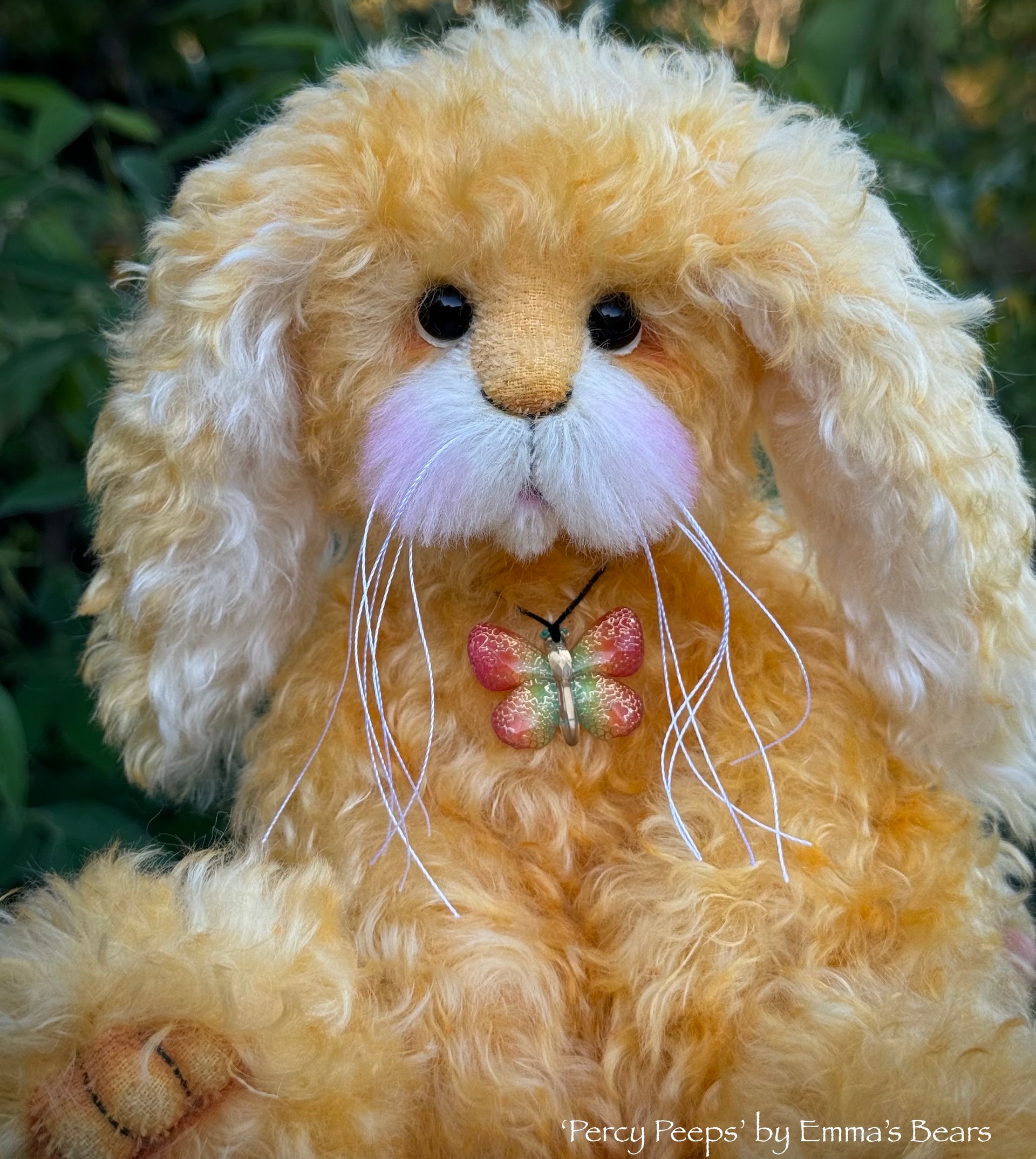 Percy Peeps - 12" Hand-Dyed Kid Mohair EASTER Bunny by Emma's Bears - OOAK