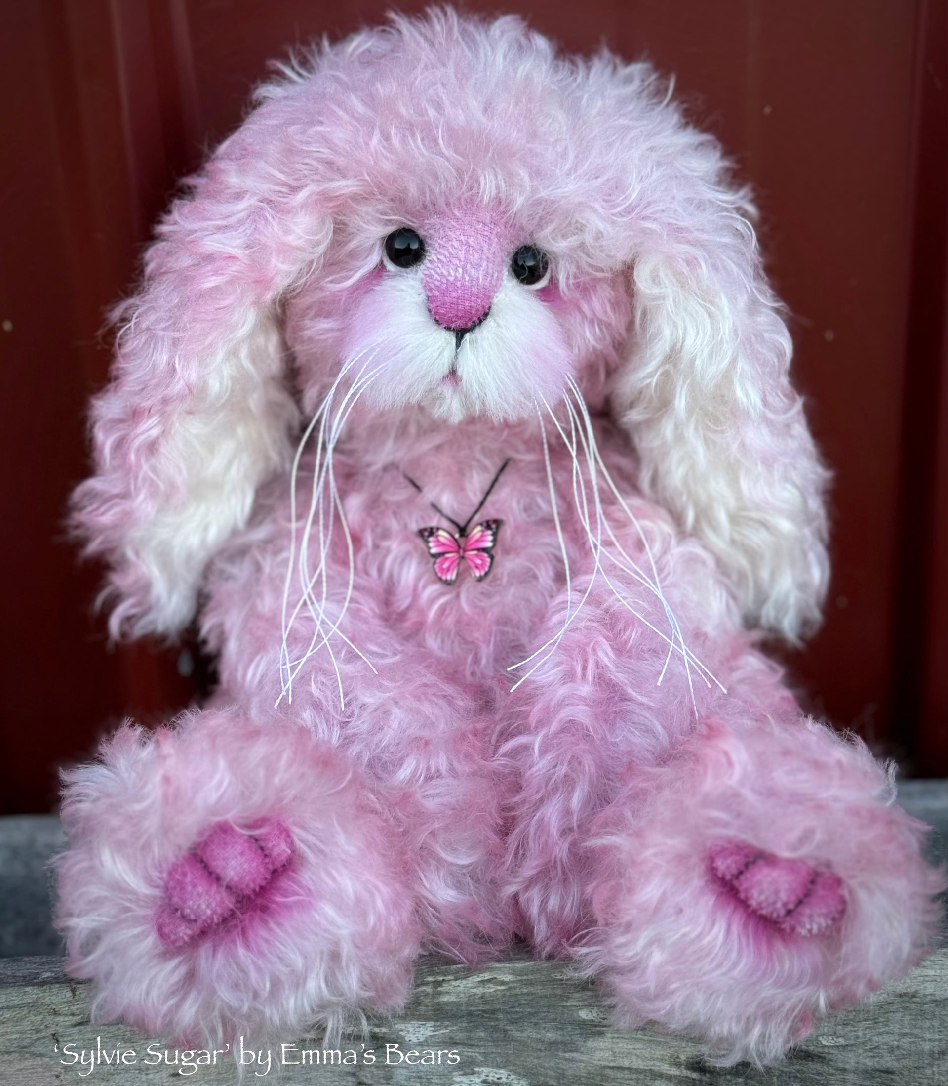 Sylvie Sugar - 12" Hand-Dyed Kid Mohair EASTER Bunny by Emma's Bears - OOAK