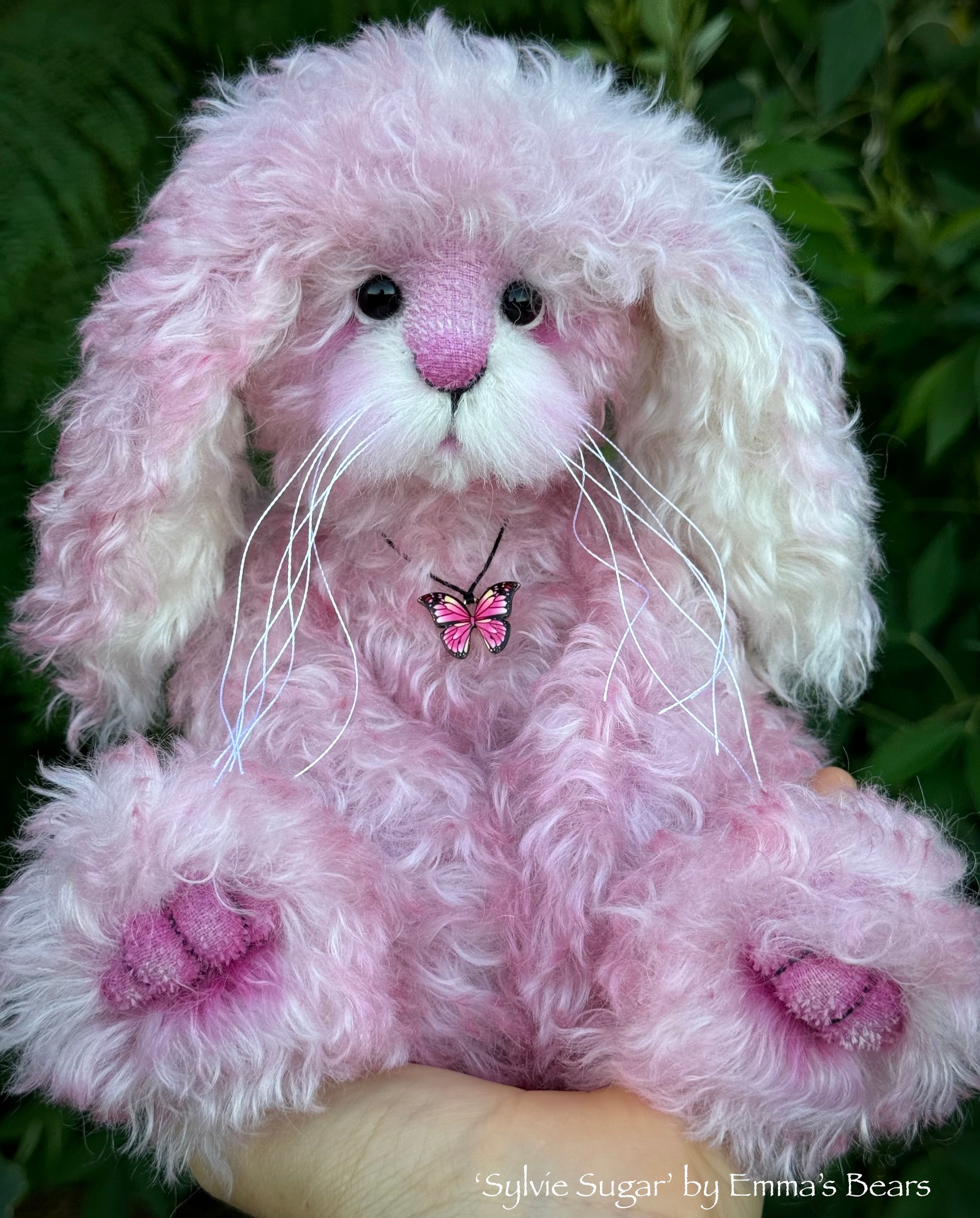 Sylvie Sugar - 12" Hand-Dyed Kid Mohair EASTER Bunny by Emma's Bears - OOAK