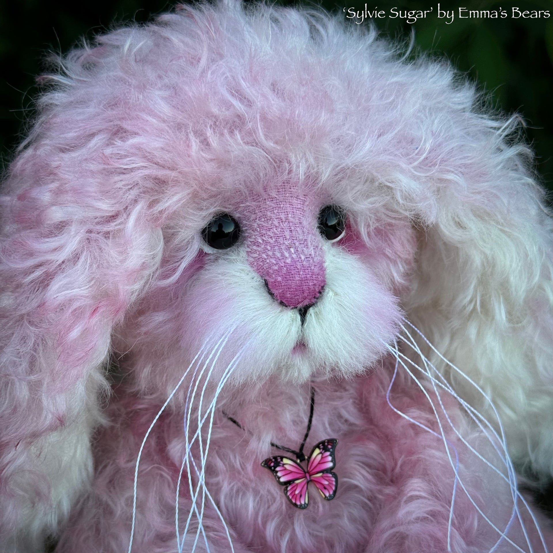 Sylvie Sugar - 12" Hand-Dyed Kid Mohair EASTER Bunny by Emma's Bears - OOAK