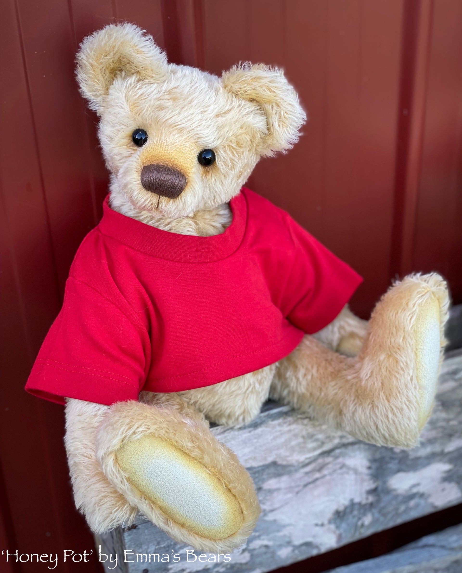 Honey Pot - 16" mohair artist bear by Emma's Bears - OOAK