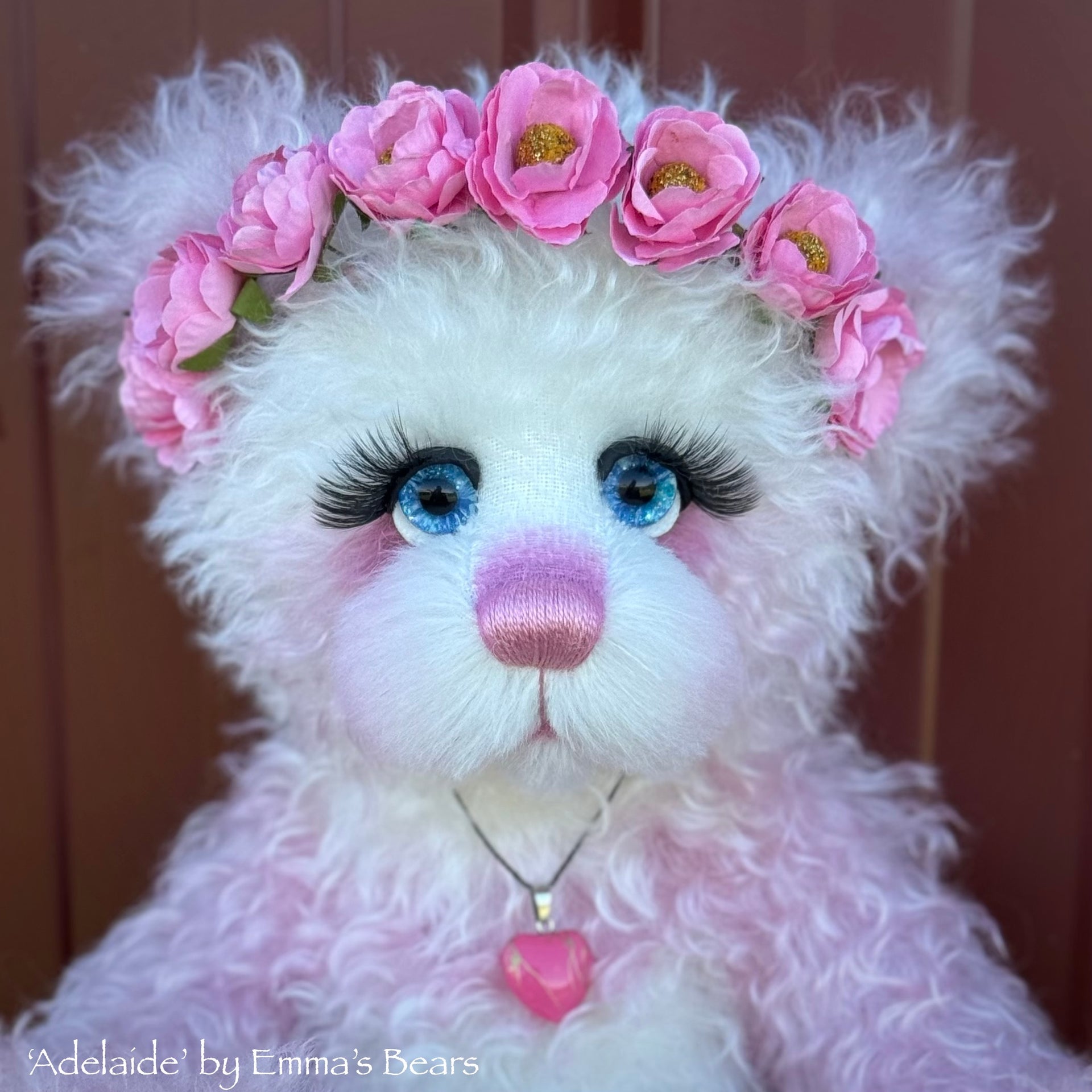 Adelaide - 16" Hand-dyed Curlylocks Mohair Artist Bear by Emma's Bears - OOAK