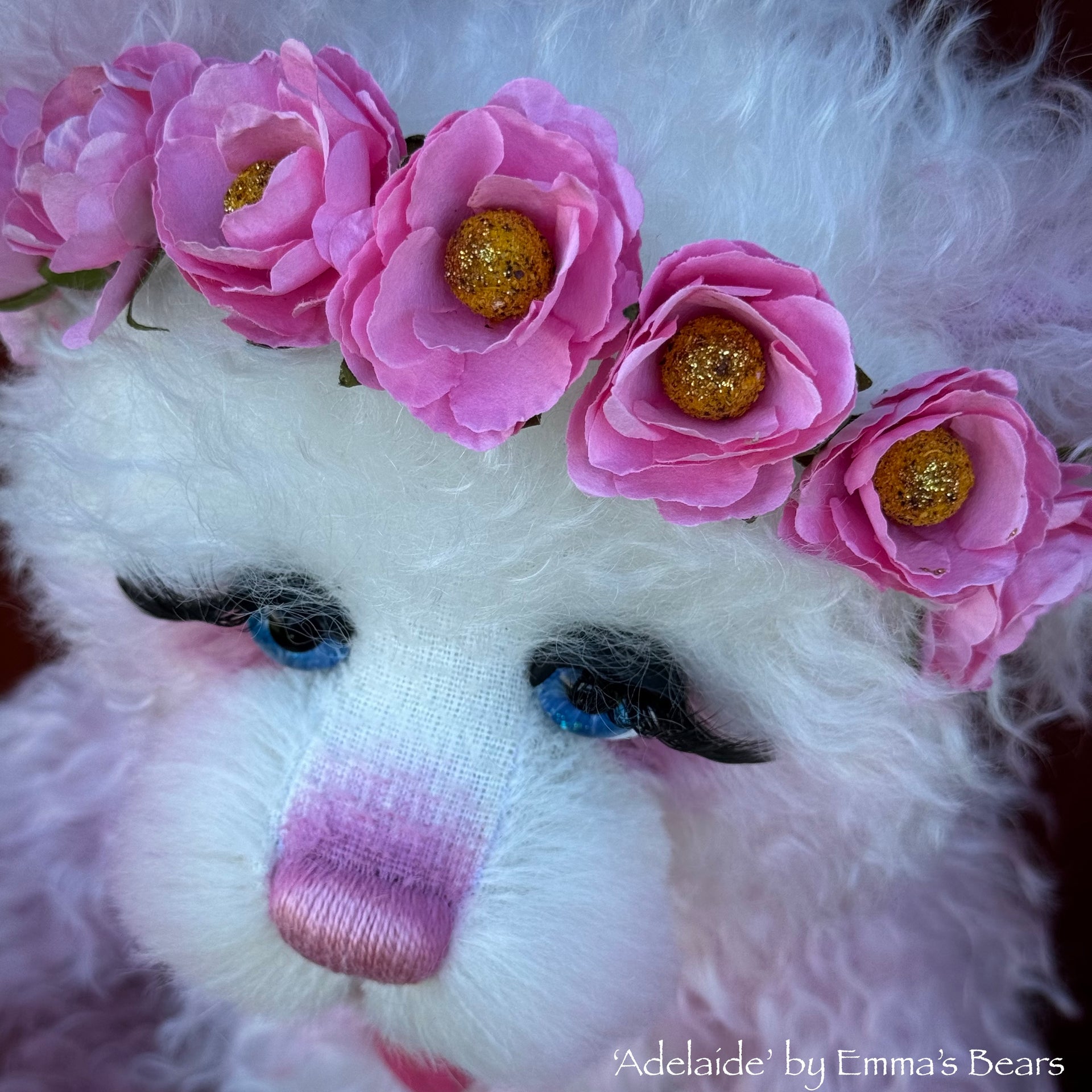 Adelaide - 16" Hand-dyed Curlylocks Mohair Artist Bear by Emma's Bears - OOAK