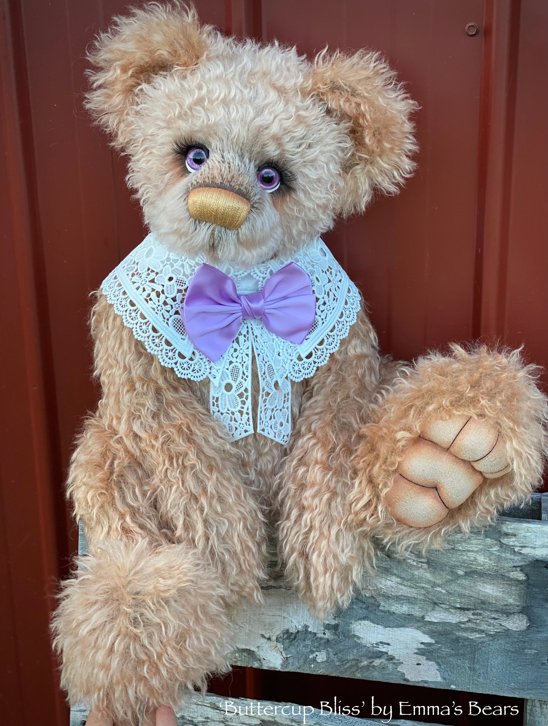 Buttercup Bliss - 23" Hand Dyed Curlylocks Mohair Artist Bear by Emma's Bears - OOAK