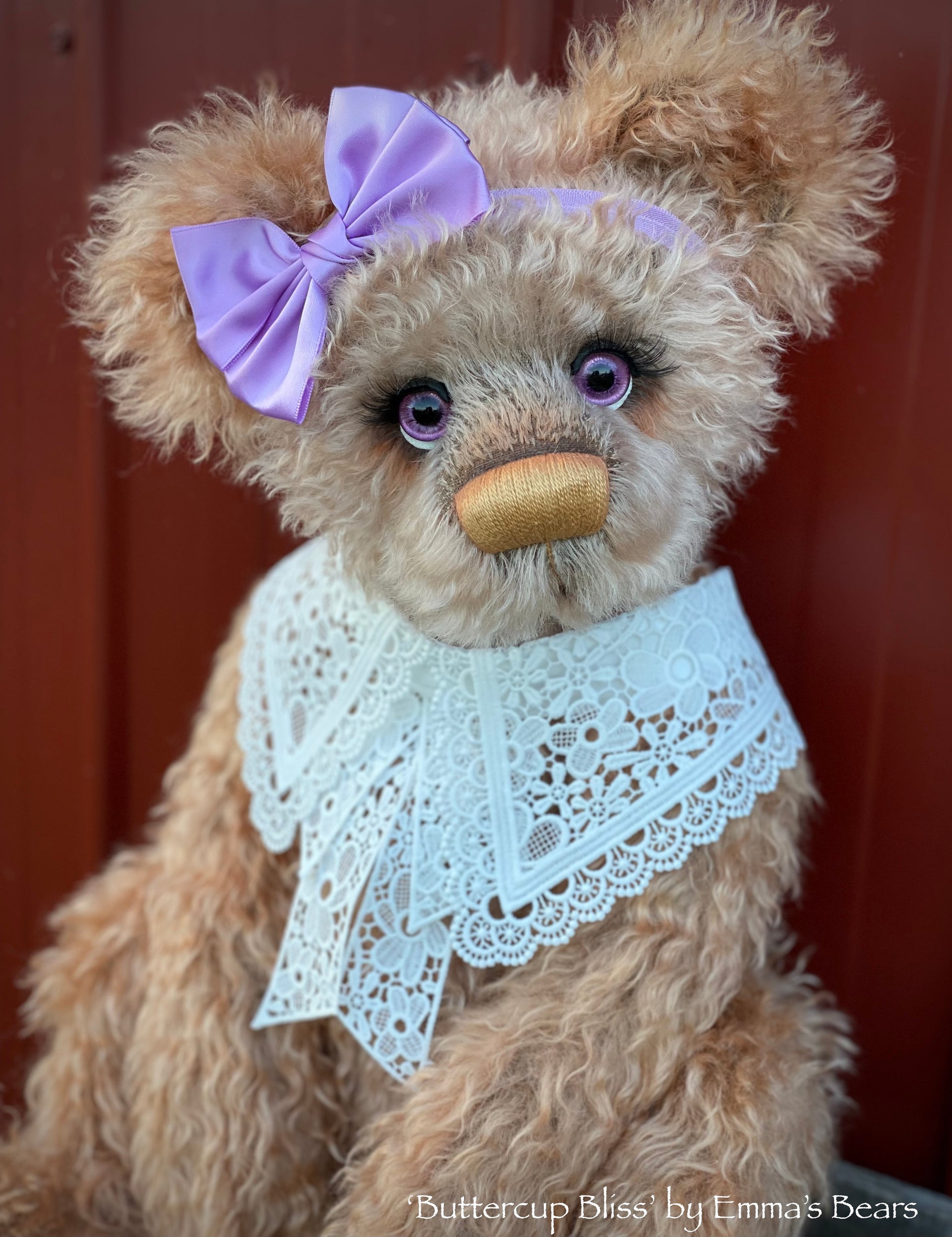 Buttercup Bliss - 23" Hand Dyed Curlylocks Mohair Artist Bear by Emma's Bears - OOAK