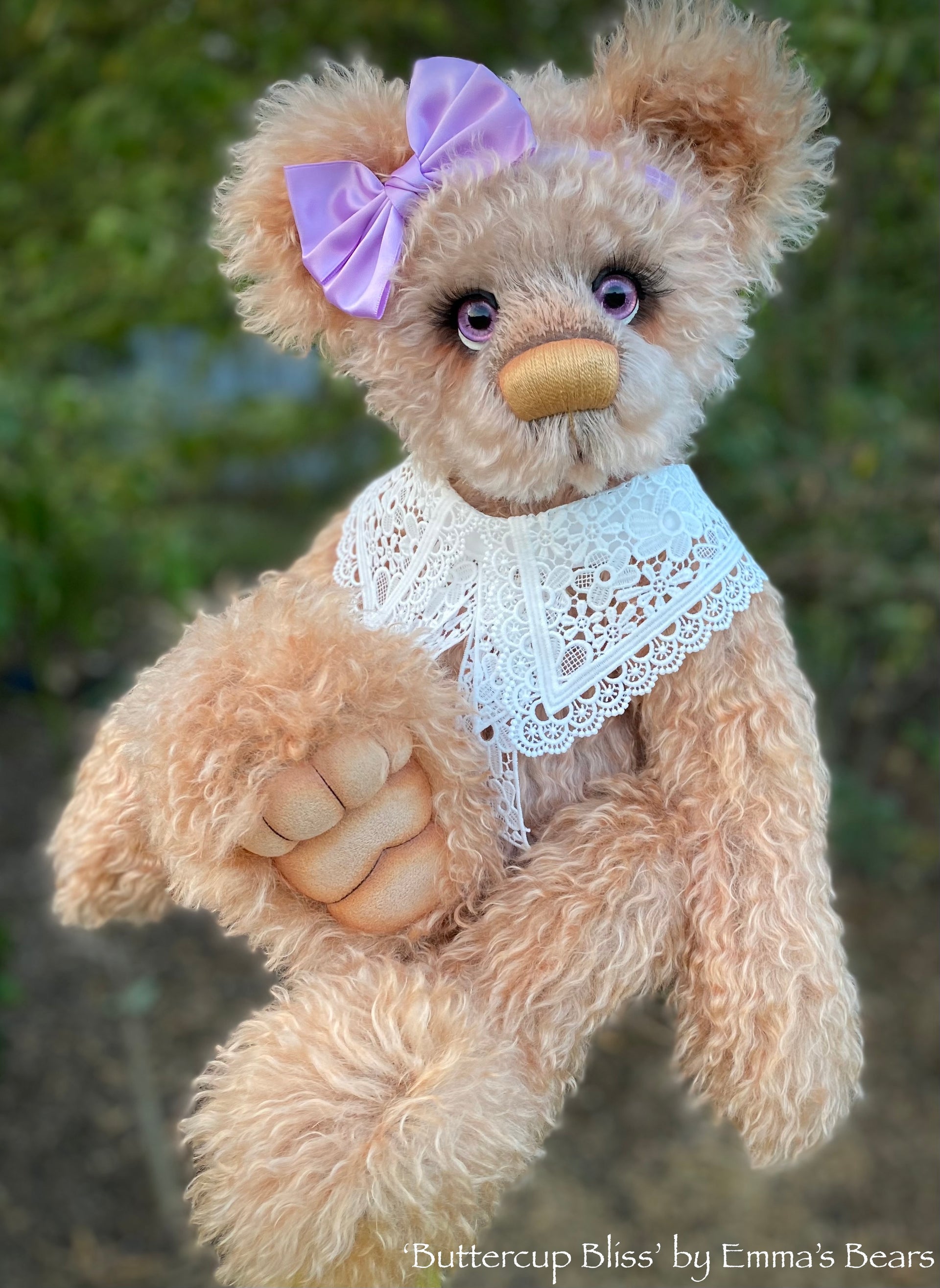 Buttercup Bliss - 23" Hand Dyed Curlylocks Mohair Artist Bear by Emma's Bears - OOAK