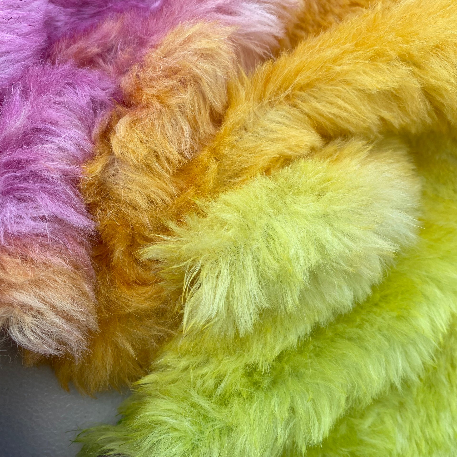 Long Alpaca - Hand Dyed Sunset Falls - Fat 1/8m - OCT002