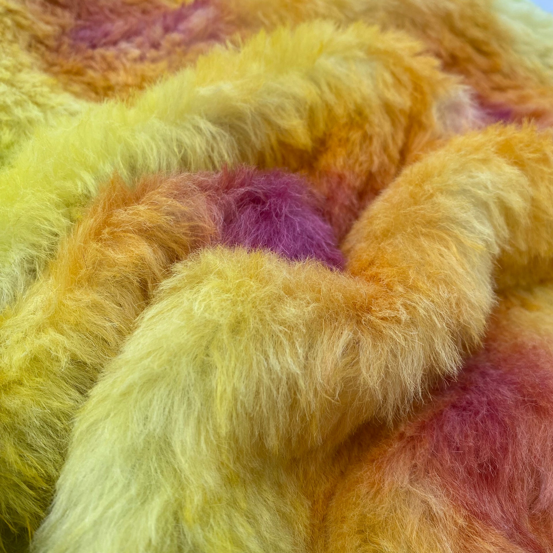 Long Alpaca - Hand Dyed Sunspot - Fat 1/8m - OCT003