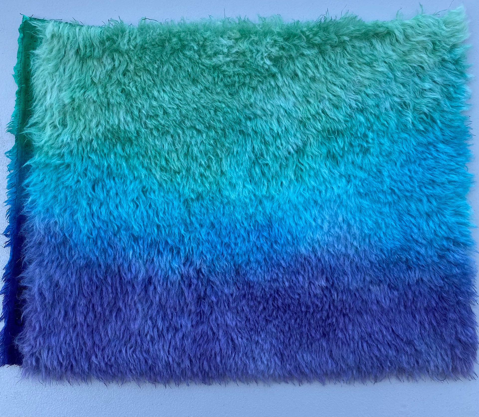 Long Alpaca - Hand Dyed Blue Lagoon - Fat 1/8m - OCT011