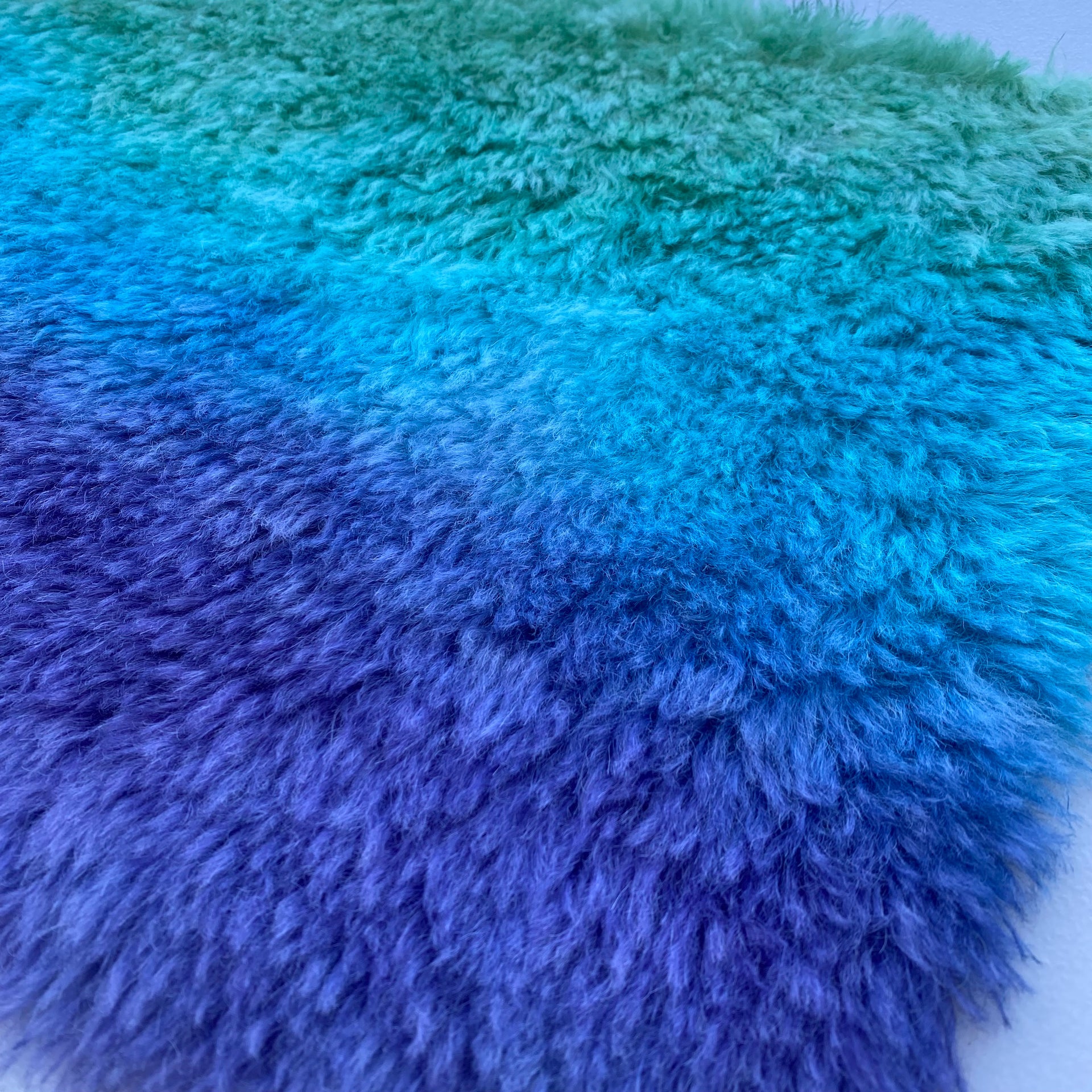 Long Alpaca - Hand Dyed Blue Lagoon - Fat 1/8m - OCT011