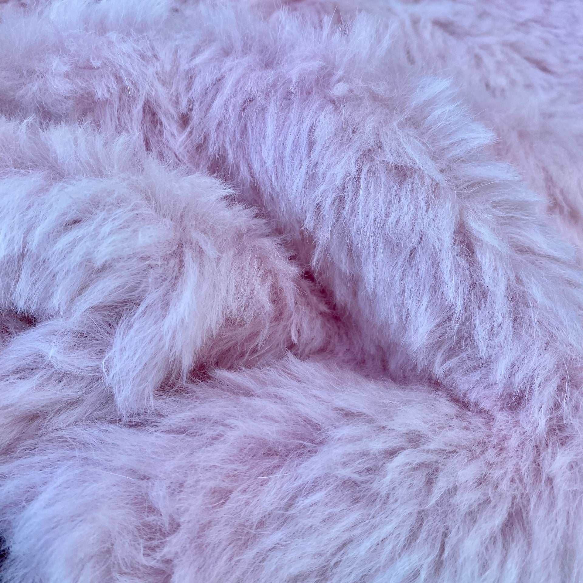 Long Alpaca - Hand Dyed Baby Pink - Fat 1/8m - OCT013