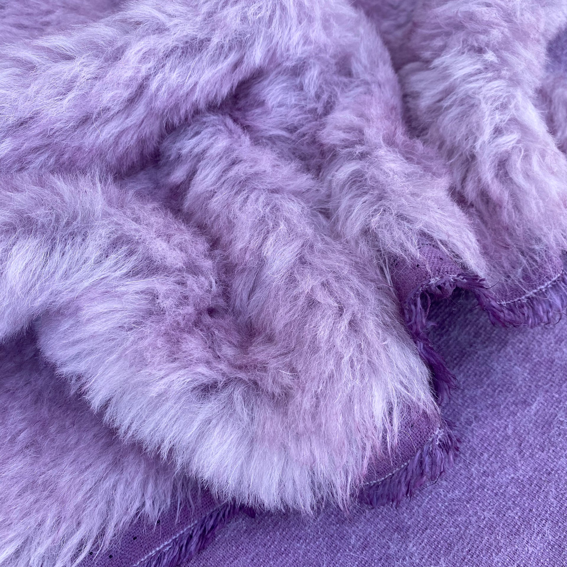 Long Alpaca - Hand Dyed Lavender - Fat 1/4m - OCT024