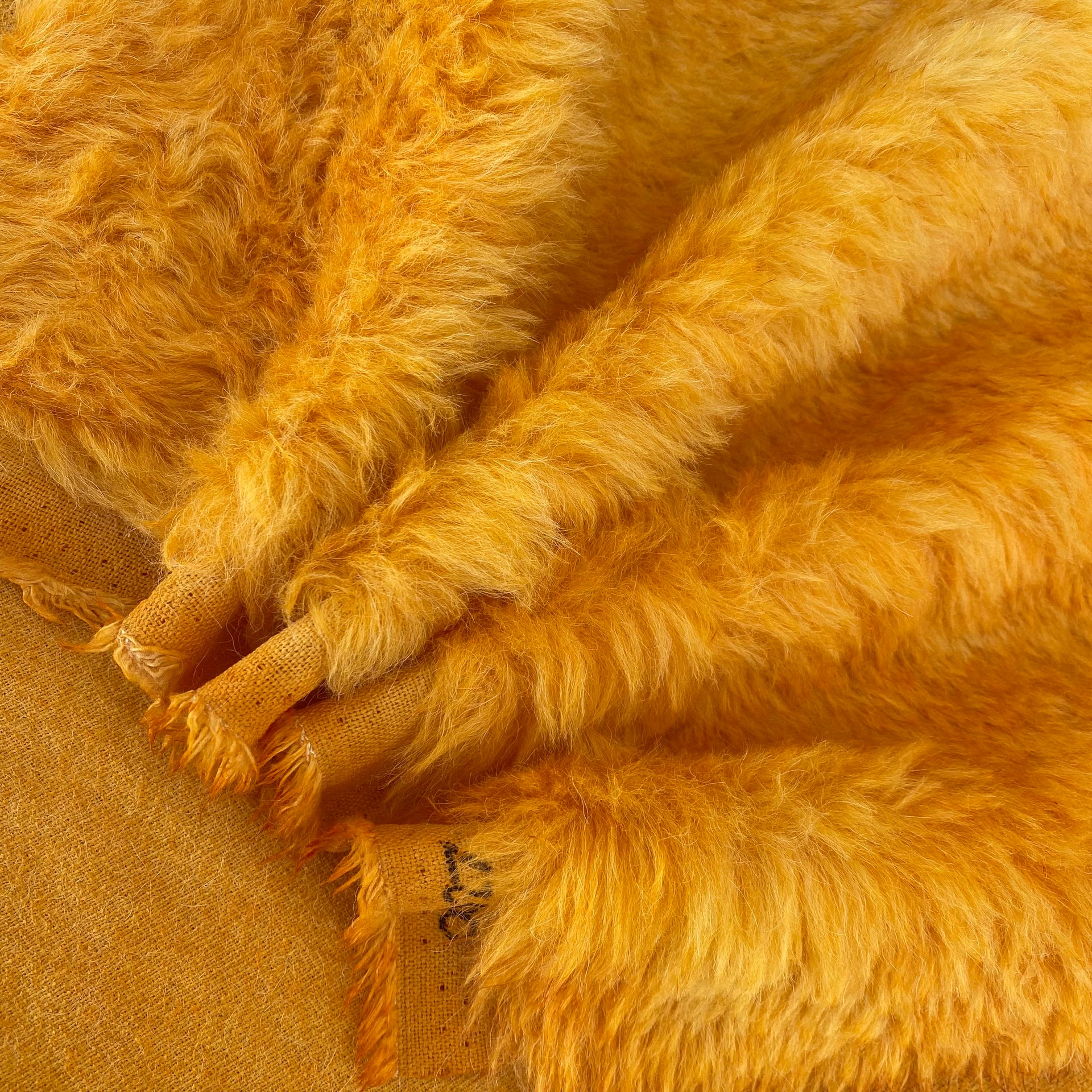 Long Alpaca - Hand Dyed Manderine - Fat 1/4m - OCT027