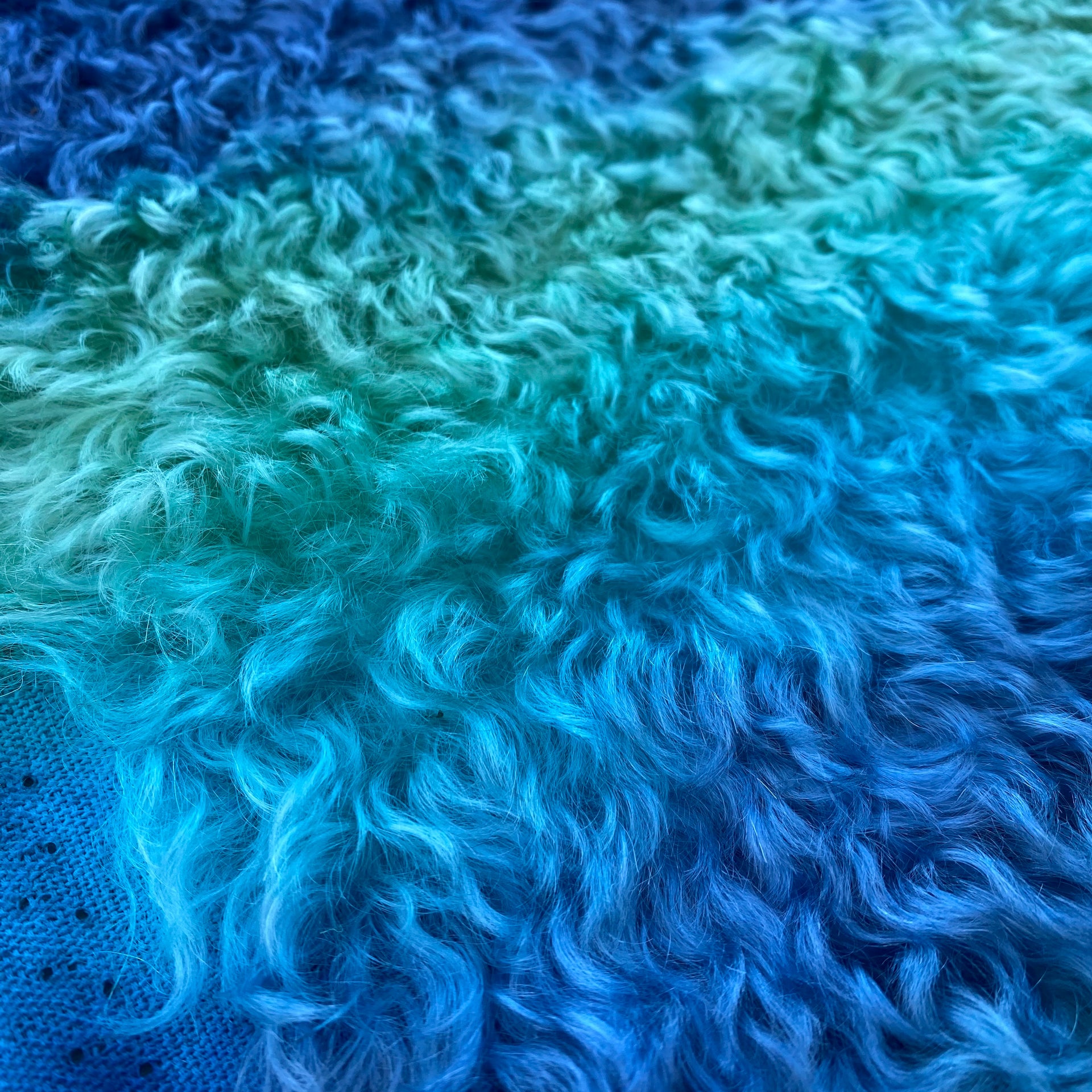 Curly Kid Mohair - Hand Dyed Riverside - Fat 1/8m - OCT037