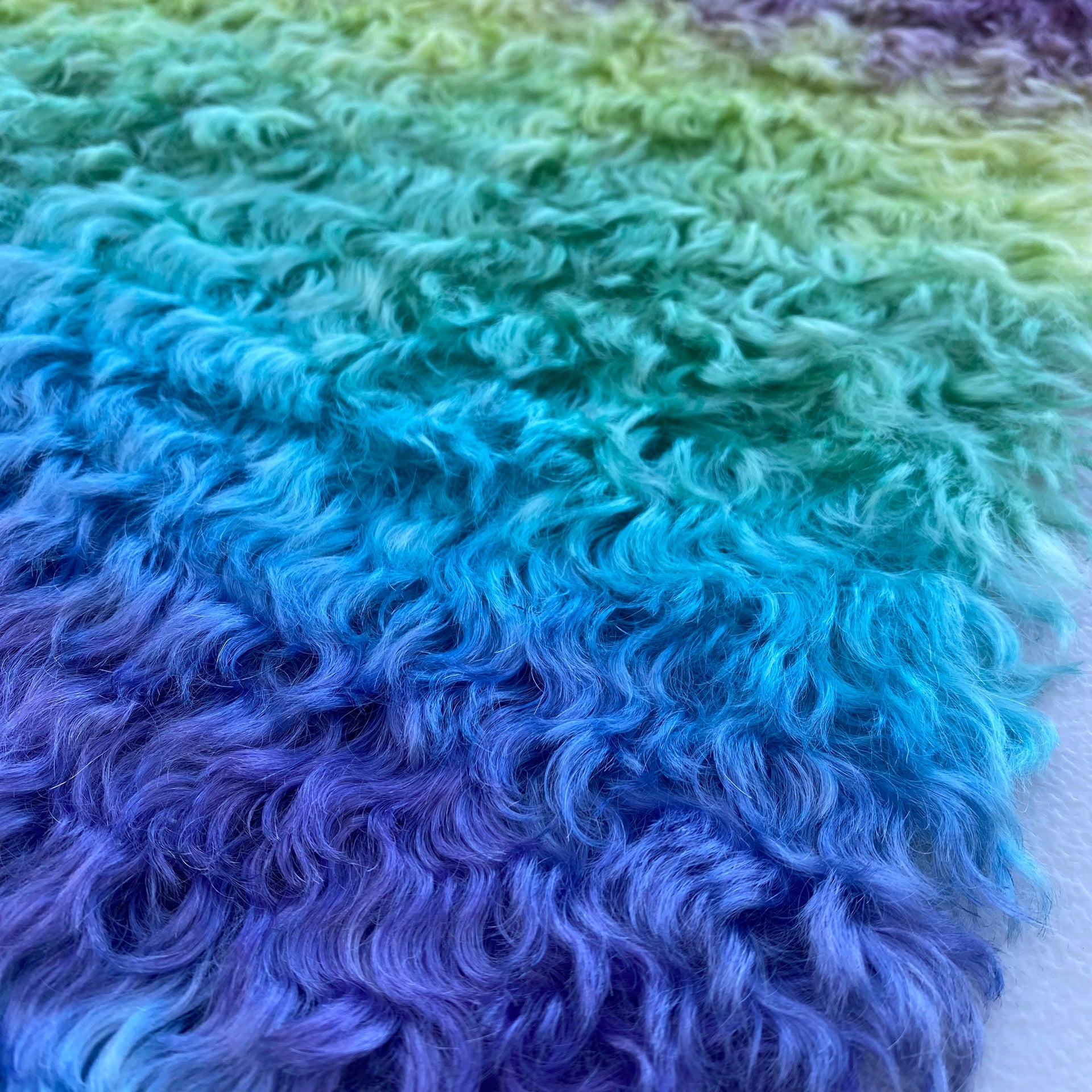 Curly Kid Mohair - Hand Dyed Fairy Garden - Fat 1/8m - OCT038