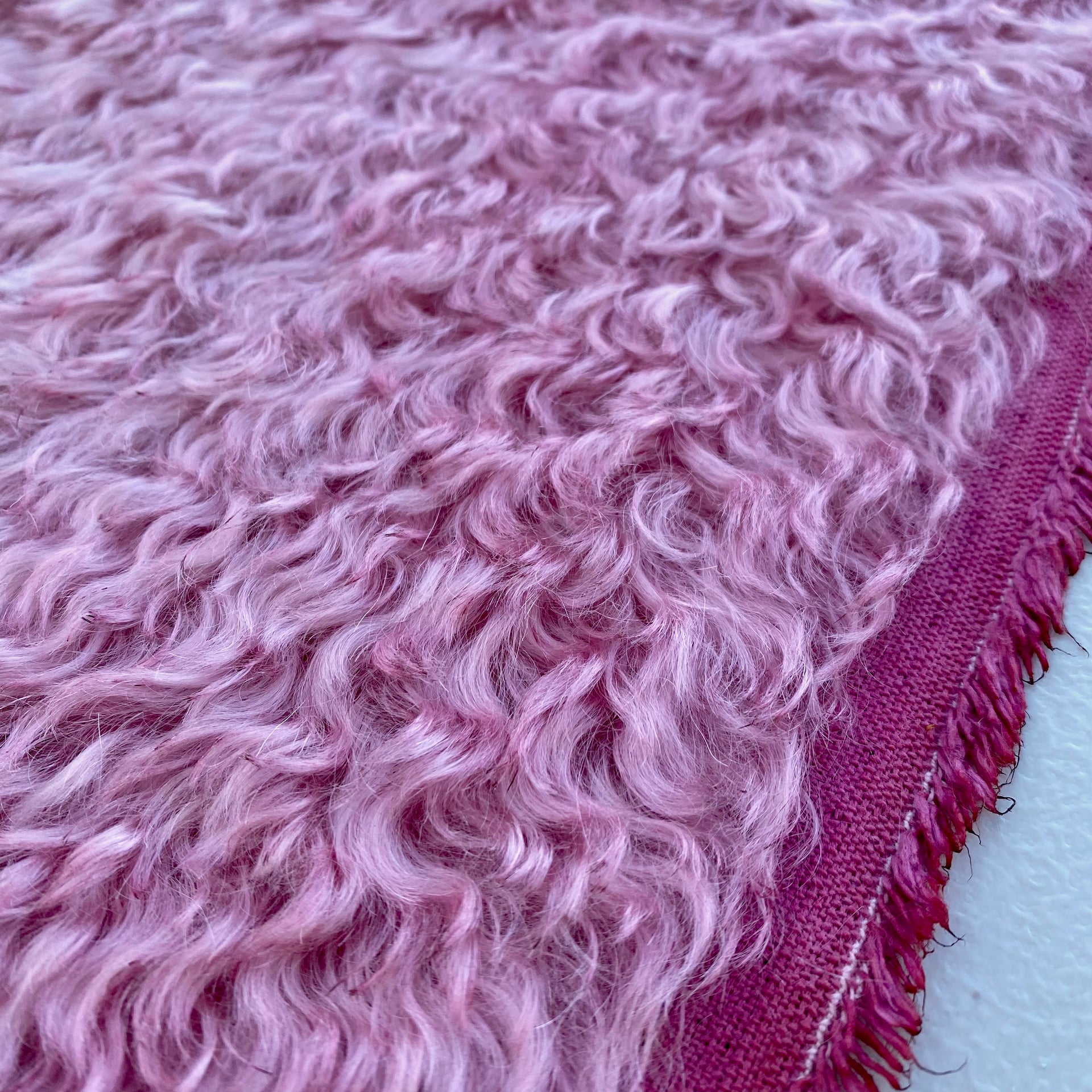 Curly Kid Mohair - Hand Dyed Rose Pink - Fat 1/8m - OCT042