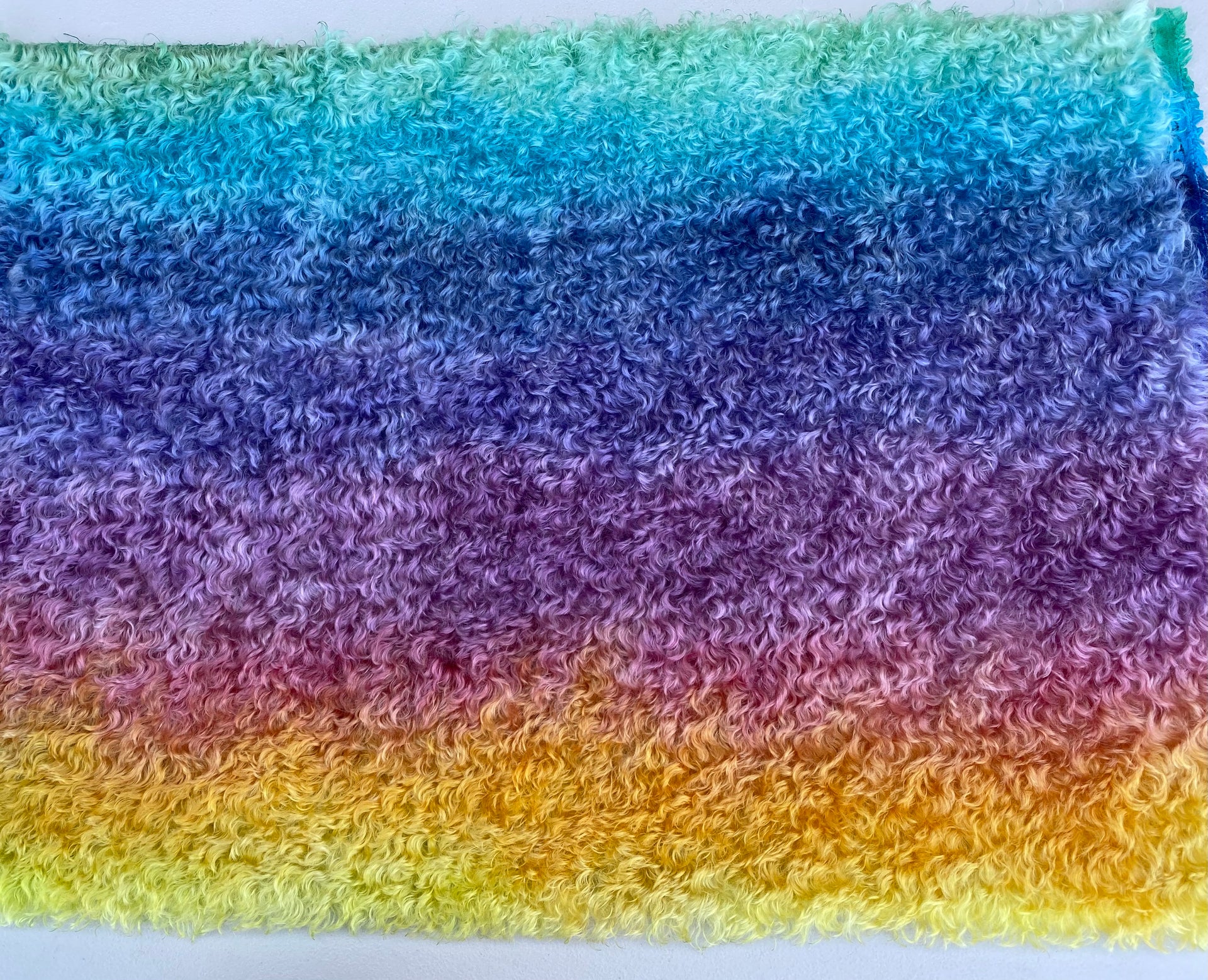 Curly Kid Mohair - Hand Dyed Sunset Horizon - Fat 1/4m - OCT055