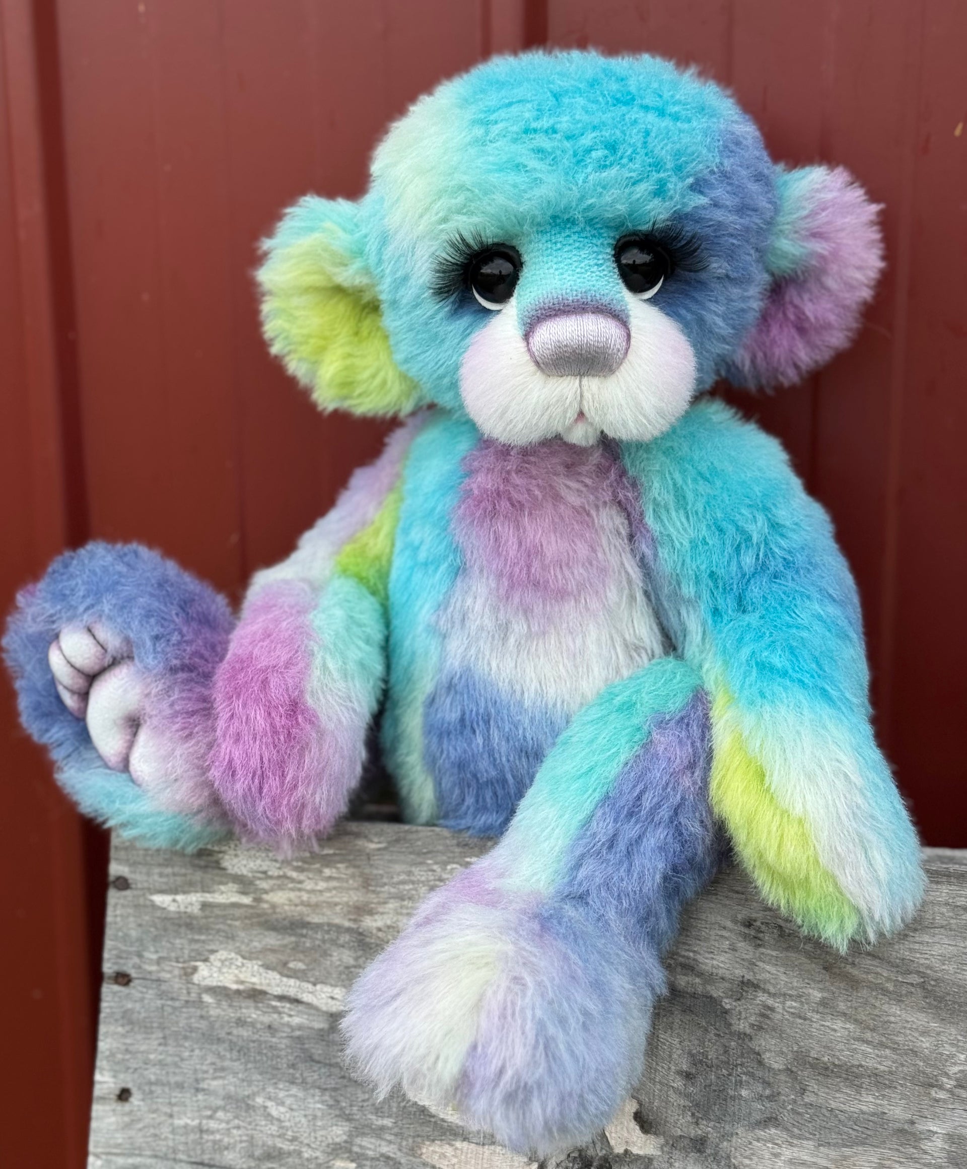 Annie-Belle Cuddles - 17" Hand-dyed Alpaca Artist Bear by Emma's Bears - OOAK