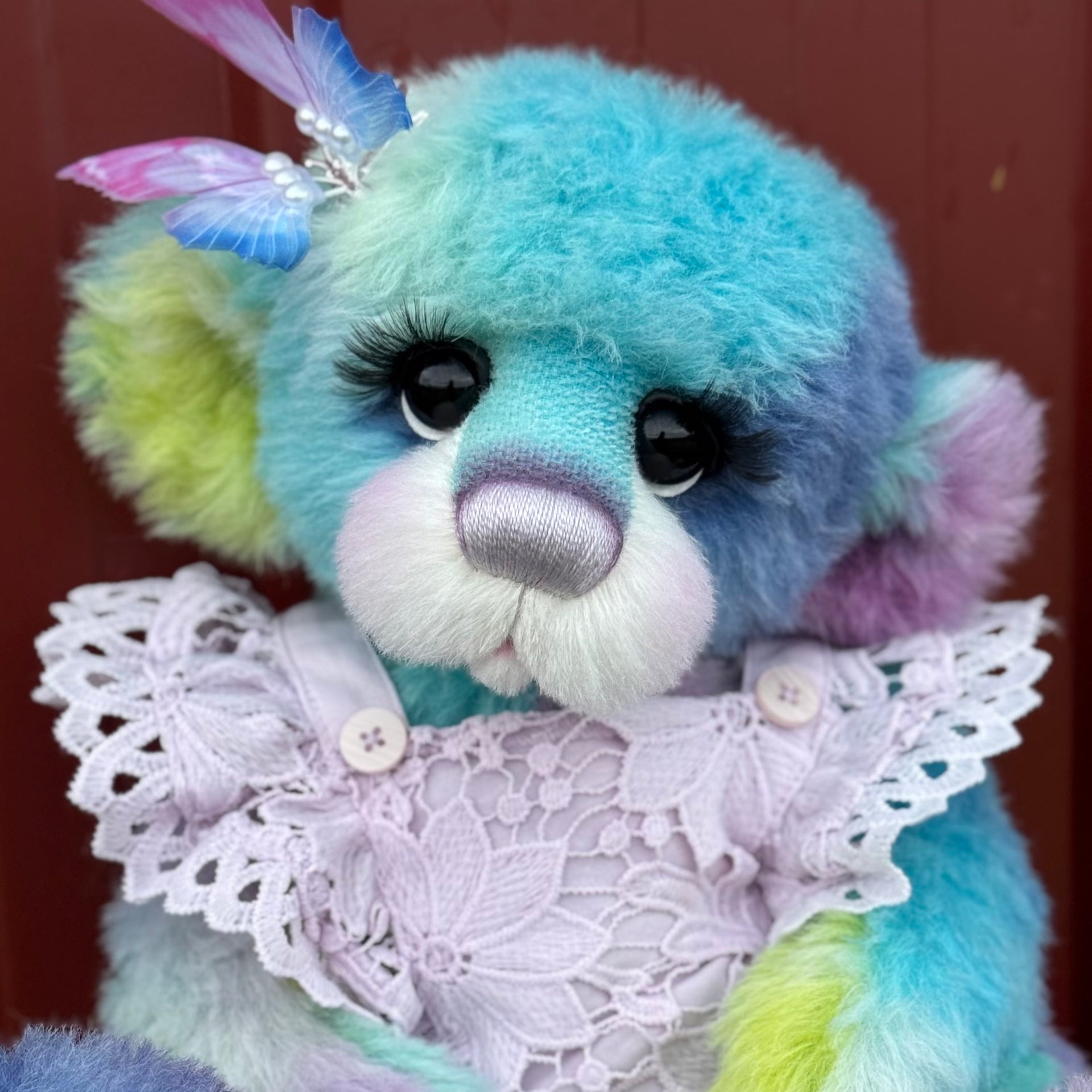 Annie-Belle Cuddles - 17" Hand-dyed Alpaca Artist Bear by Emma's Bears - OOAK