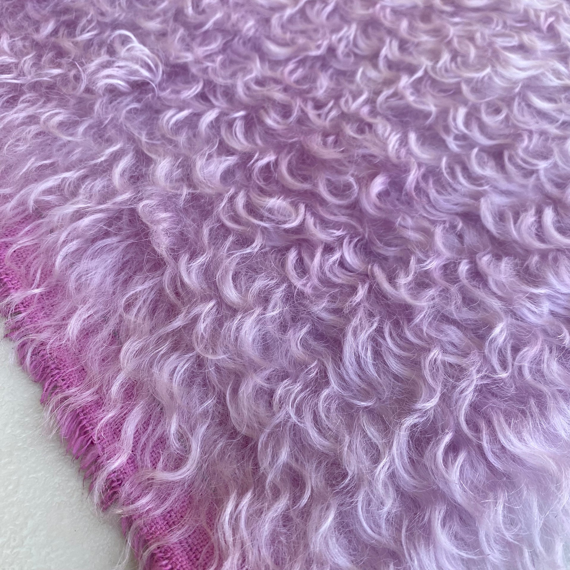 Curlylocks Mohair - Hand Dyed Lilac Pink - Fat 1/4m - OCT104