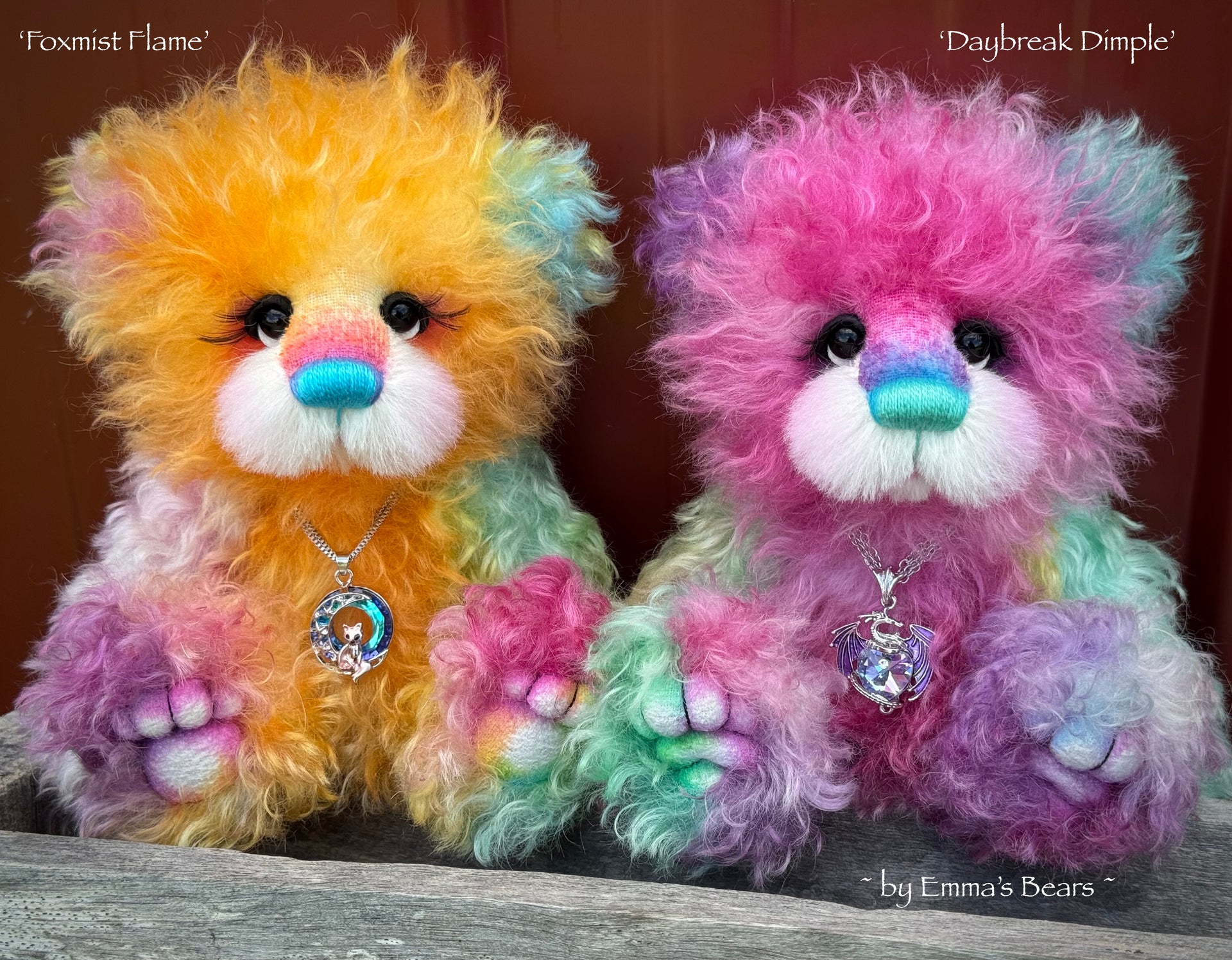 Curlylocks Mohair - Hand Dyed Rainbow Clouds - Fat 1/8m - JUL029