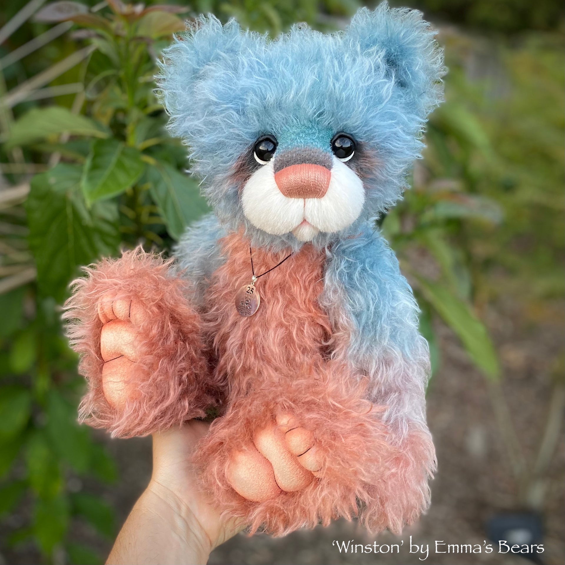 Winston - 16" SPECIAL 25th Anniversary Collection Hand-dyed mohair Artist Bear by Emmas Bears - OOAK