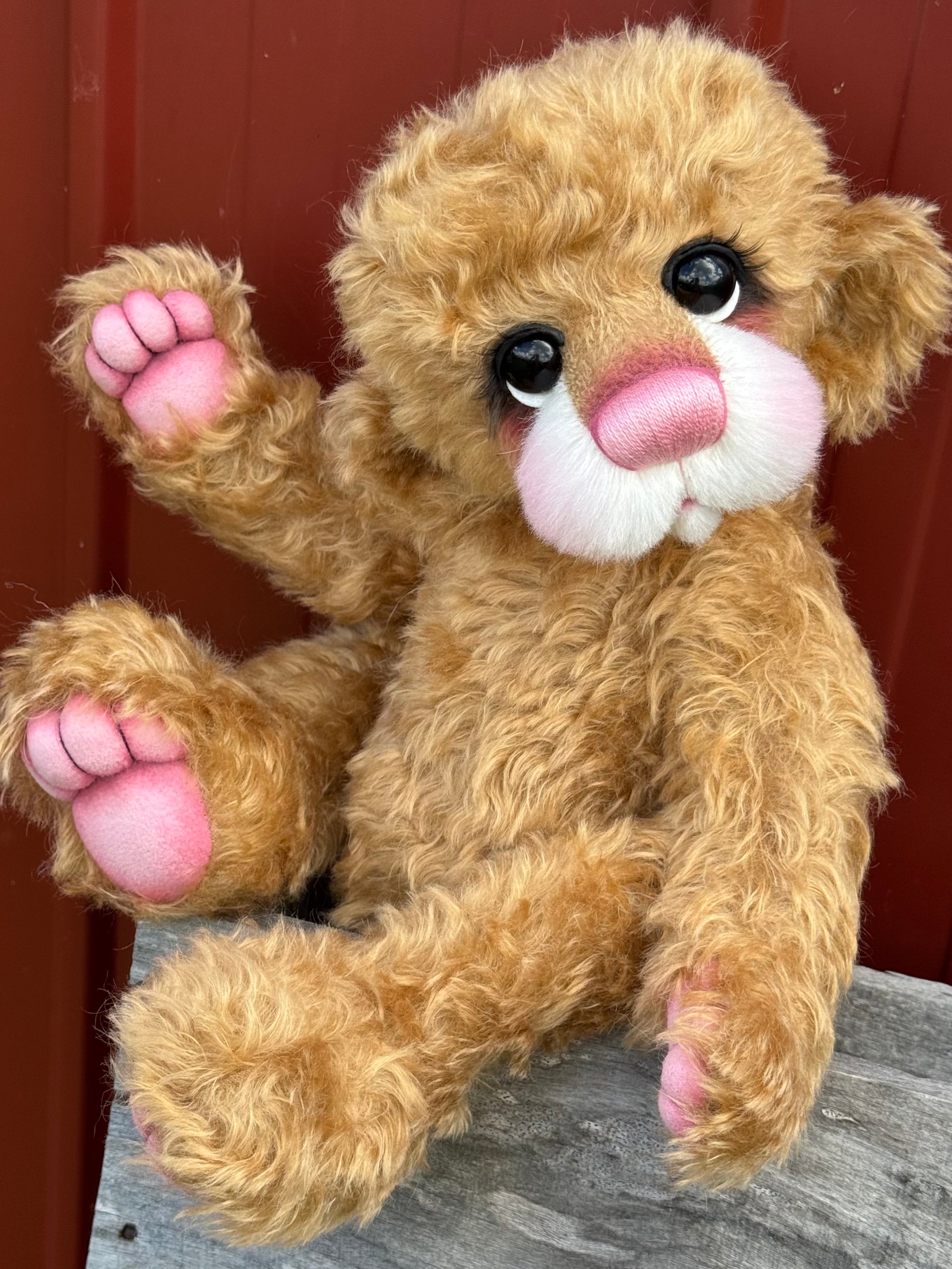 Lilibet Flower - 17" Golden Mohair EASTER Artist Bear by Emma's Bears - OOAK