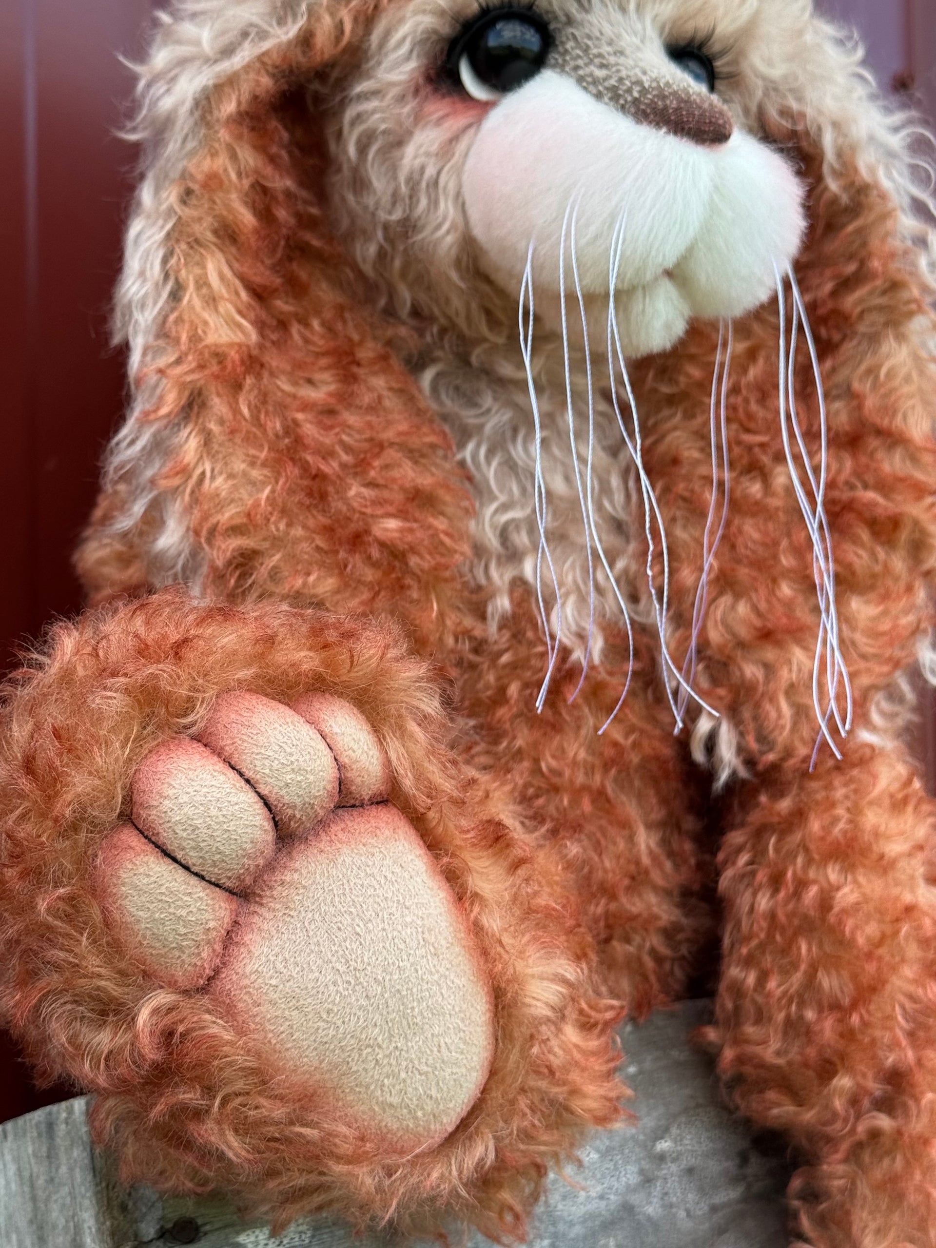 Blossom Daffodil - 22" Auburn and Beige Mohair Easter Artist Bunny by Emma's Bears - OOAK