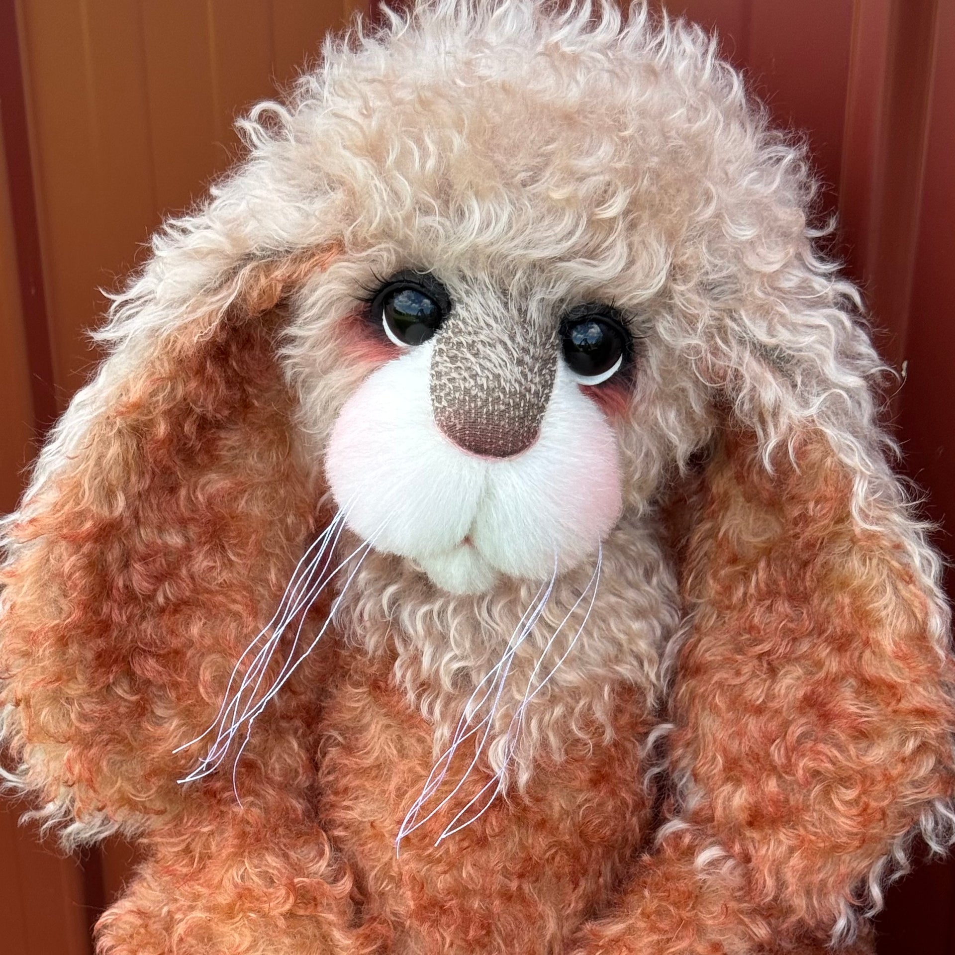 Blossom Daffodil - 22" Auburn and Beige Mohair Easter Artist Bunny by Emma's Bears - OOAK