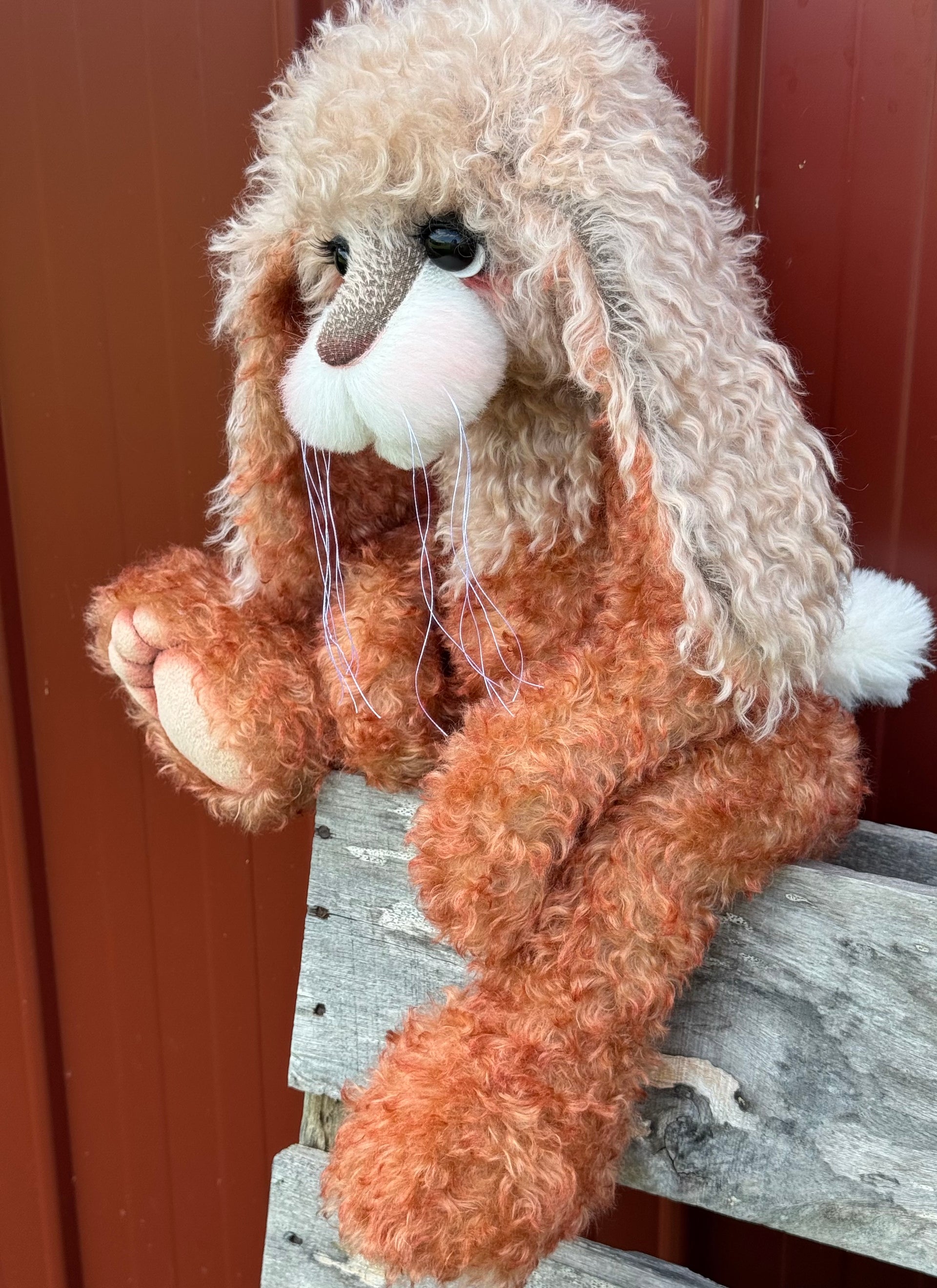 Blossom Daffodil - 22" Auburn and Beige Mohair Easter Artist Bunny by Emma's Bears - OOAK