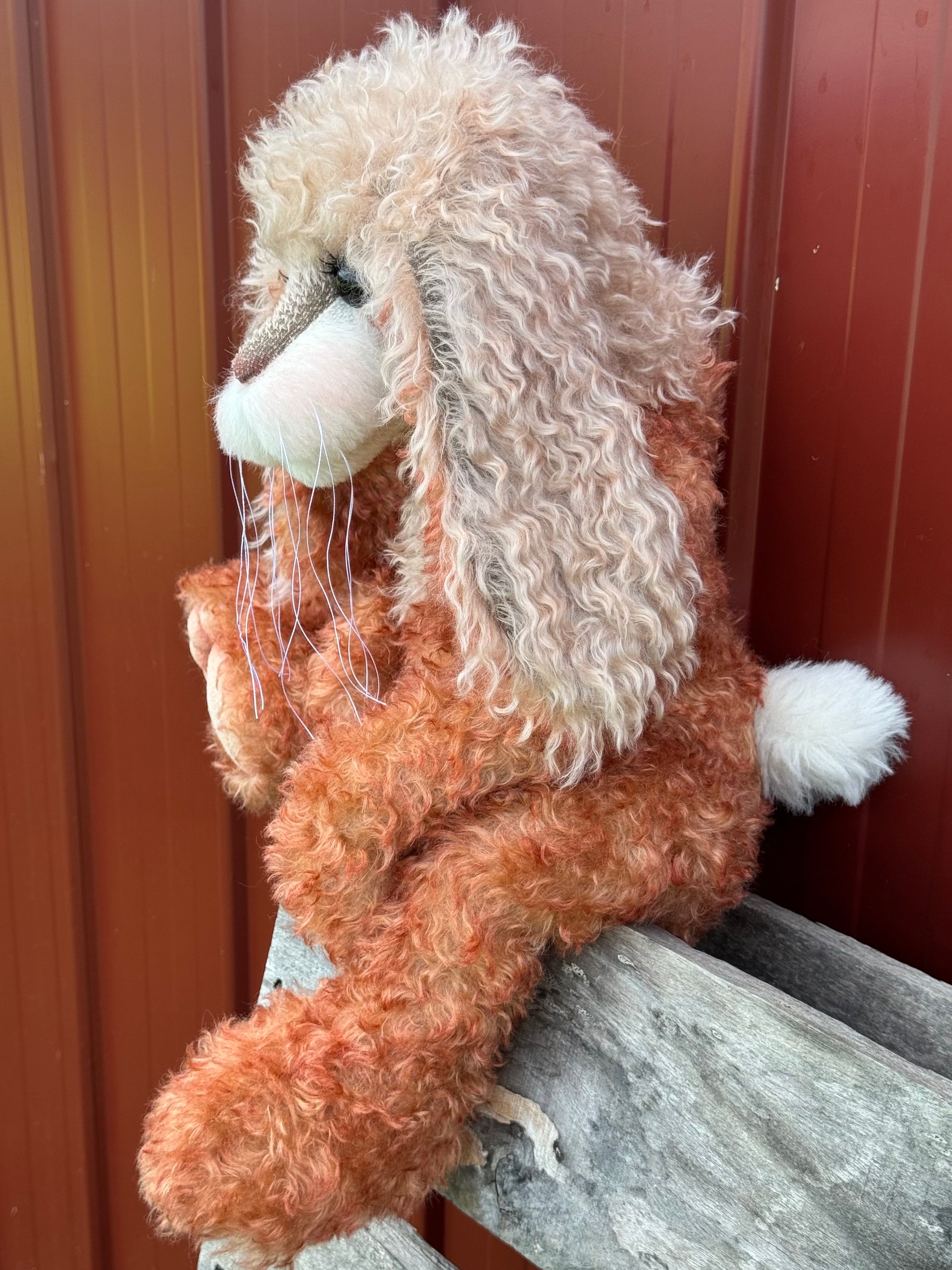 Blossom Daffodil - 22" Auburn and Beige Mohair Easter Artist Bunny by Emma's Bears - OOAK