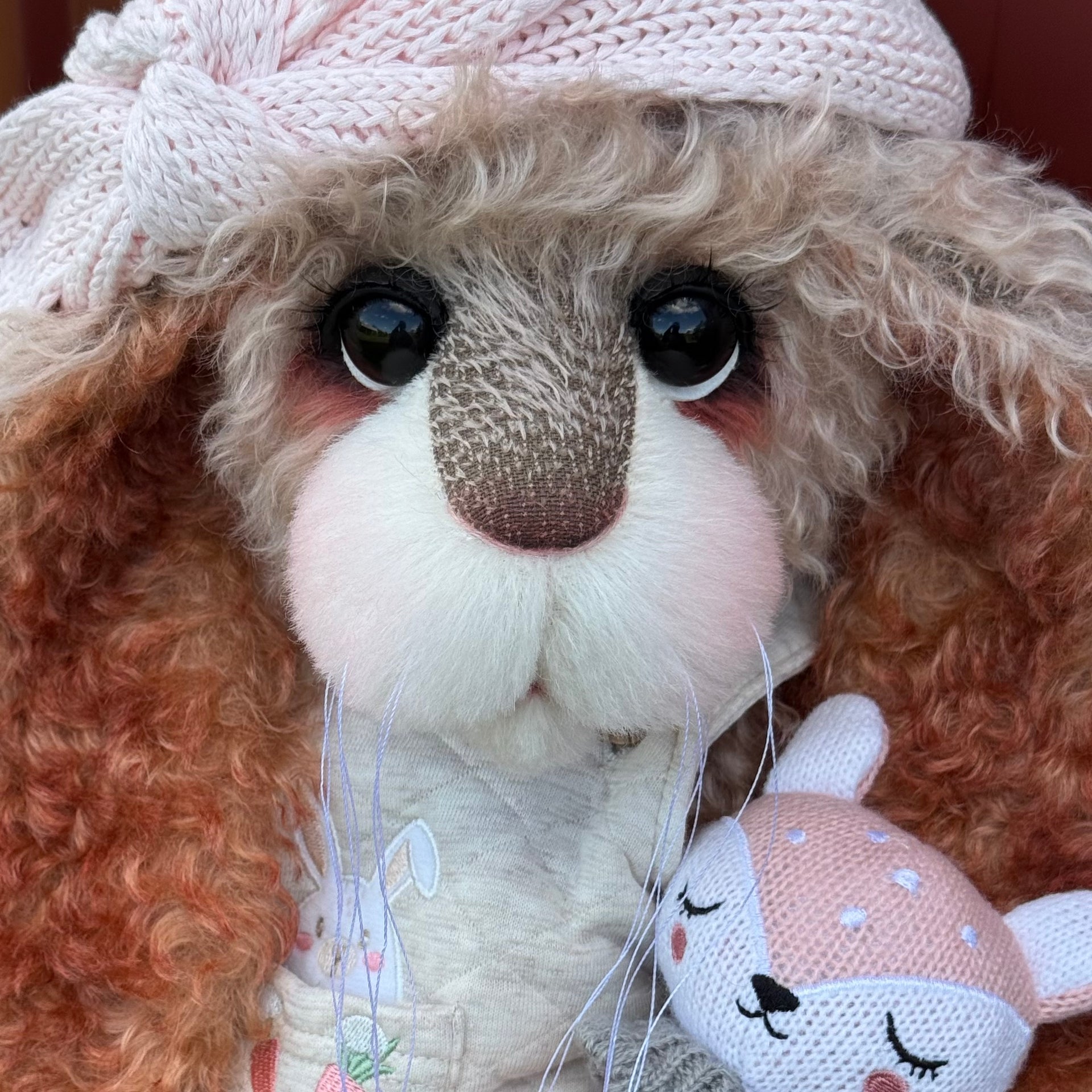 Blossom Daffodil - 22" Auburn and Beige Mohair Easter Artist Bunny by Emma's Bears - OOAK