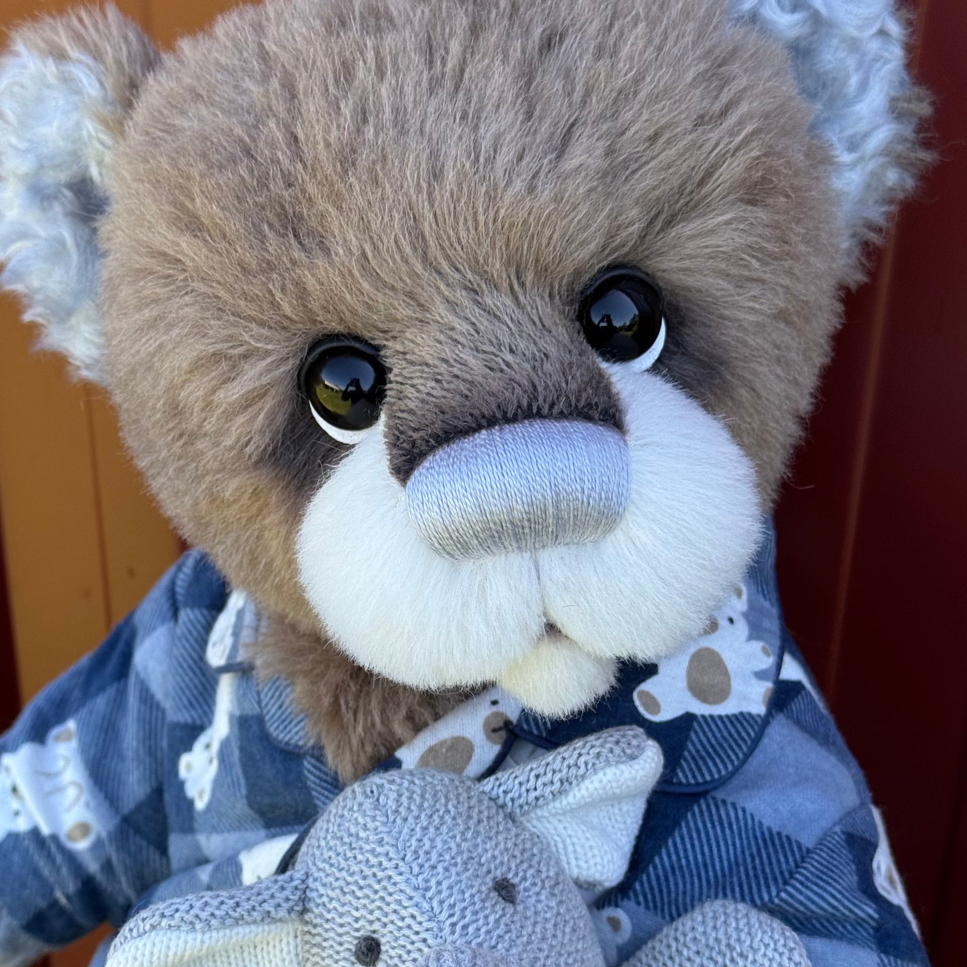 Pascal Rain - 21" Taupe and Silver Mohair and Alpaca EASTER Artist Bear by Emma's Bears - OOAK