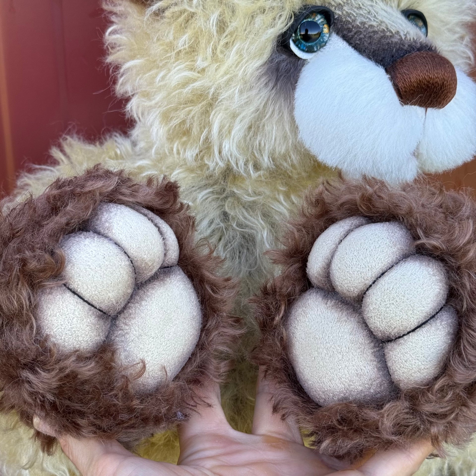 Hunter Coco - 21" Chocolate and Blonde Mohair EASTER Artist Bear by Emma's Bears - OOAK
