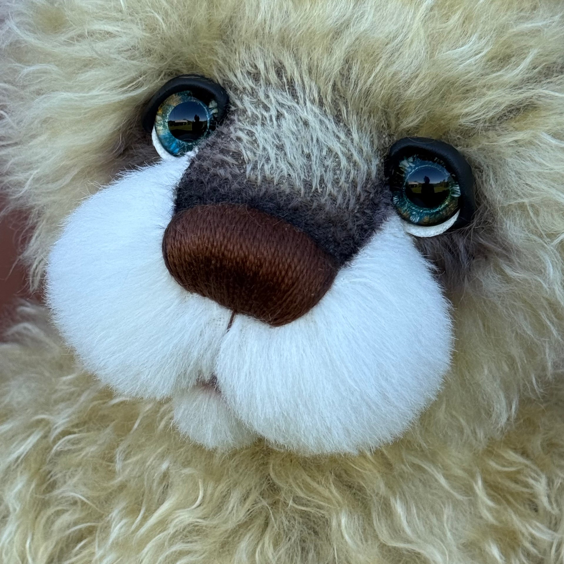 Hunter Coco - 21" Chocolate and Blonde Mohair EASTER Artist Bear by Emma's Bears - OOAK