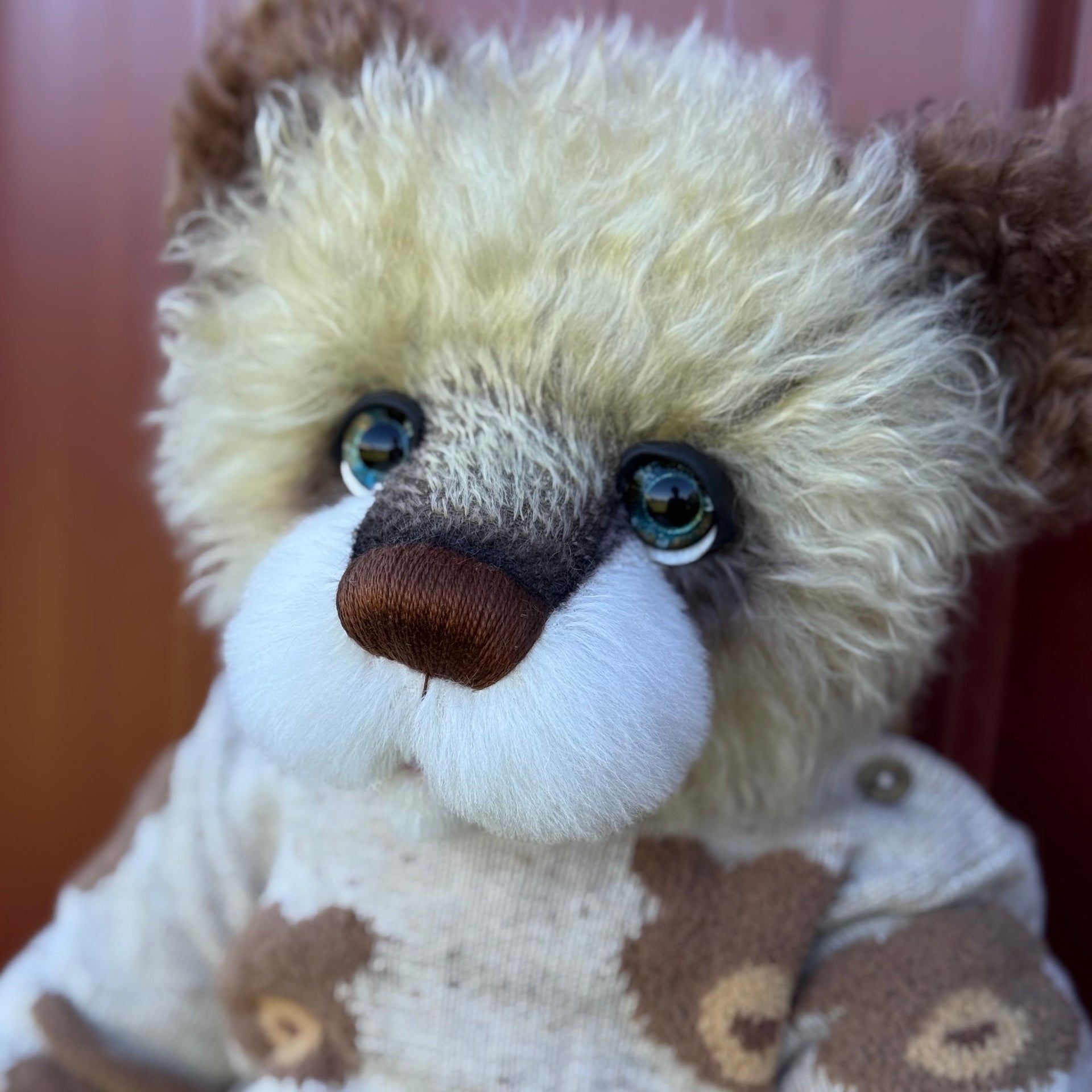 Hunter Coco - 21" Chocolate and Blonde Mohair EASTER Artist Bear by Emma's Bears - OOAK