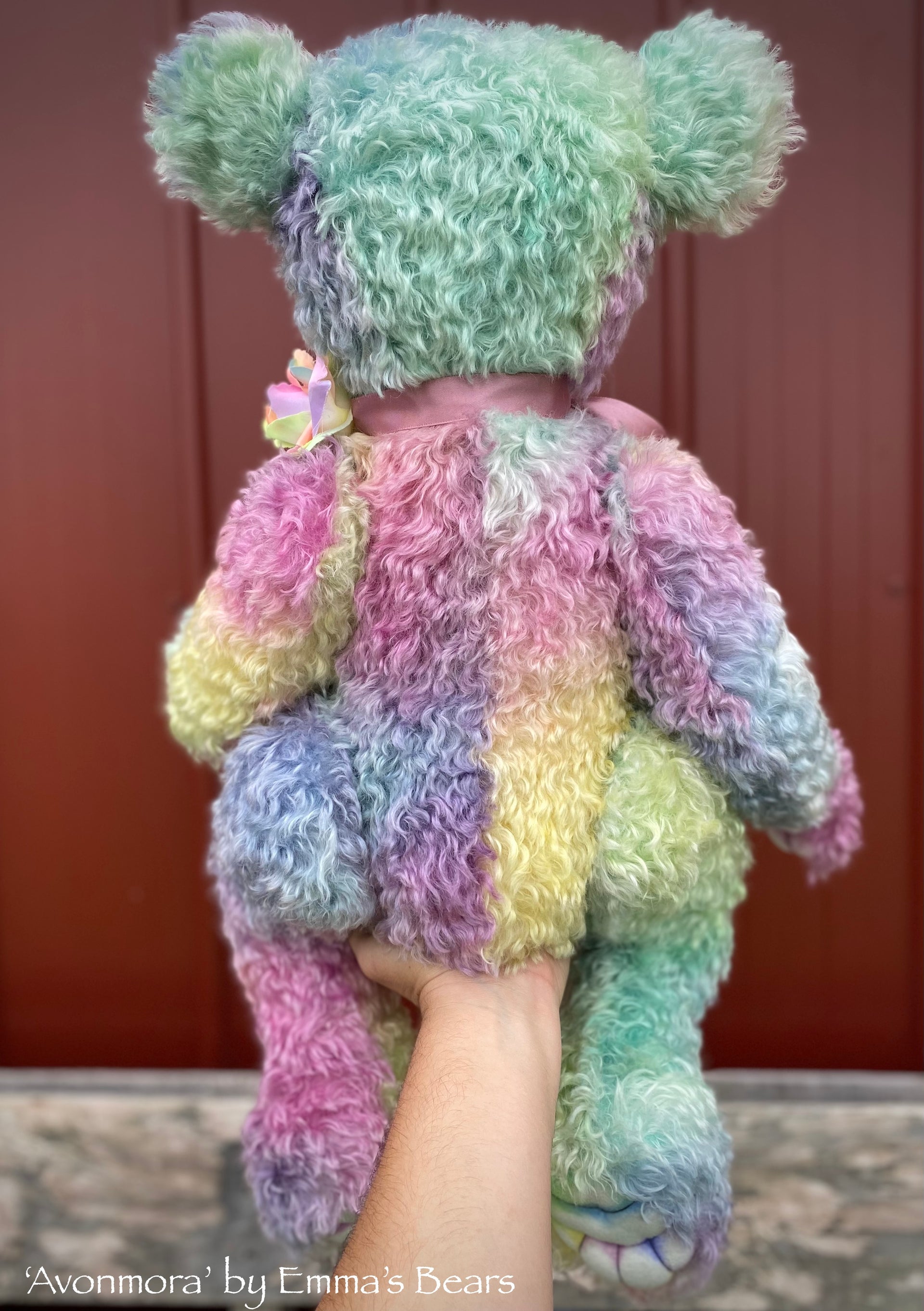 Avonmora - 23" Hand Dyed Curly Kid Mohair Artist Bear by Emma's Bears - OOAK