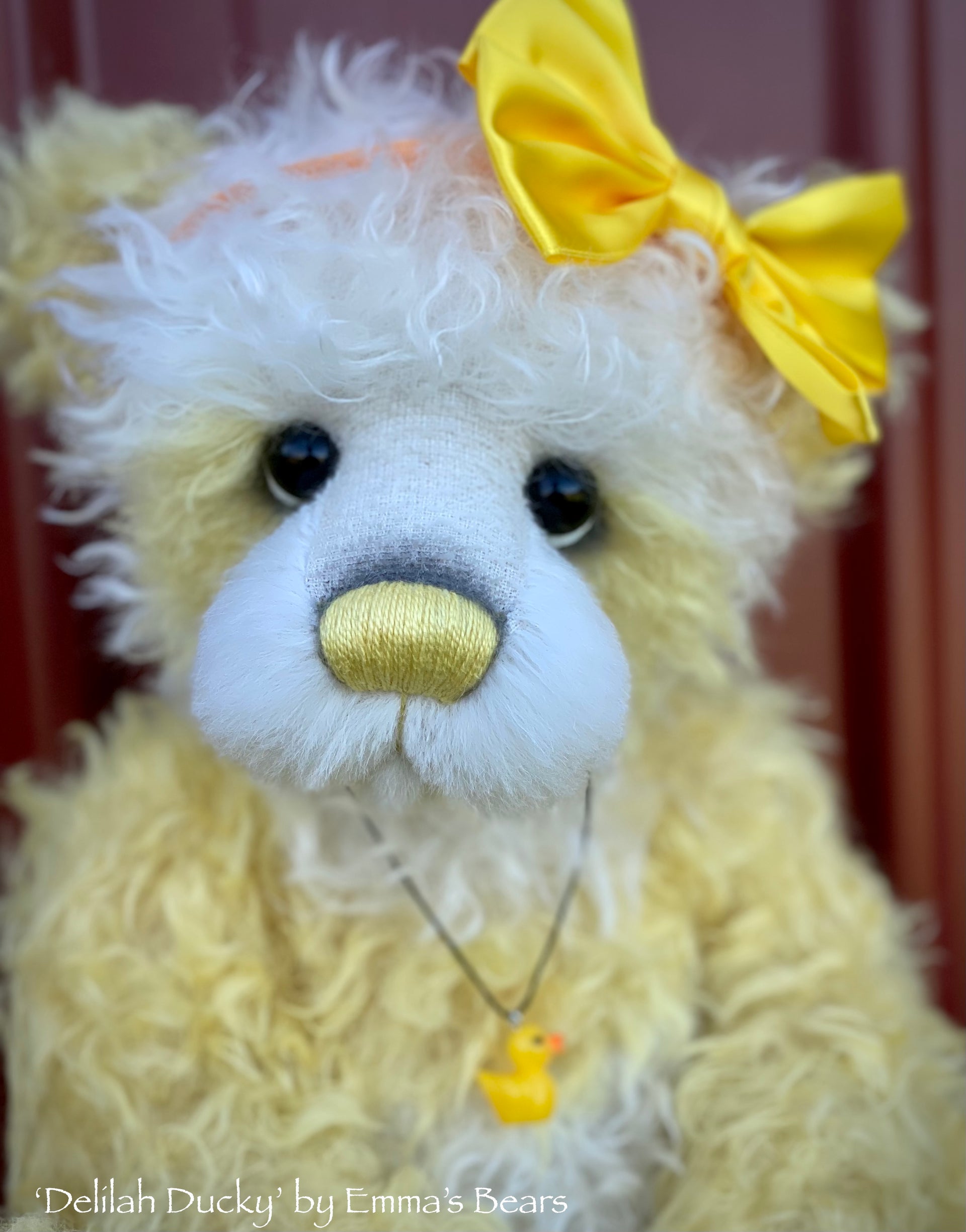 Delilah Ducky - 17" Mohair Artist Baby Bear by Emma's Bears - OOAK