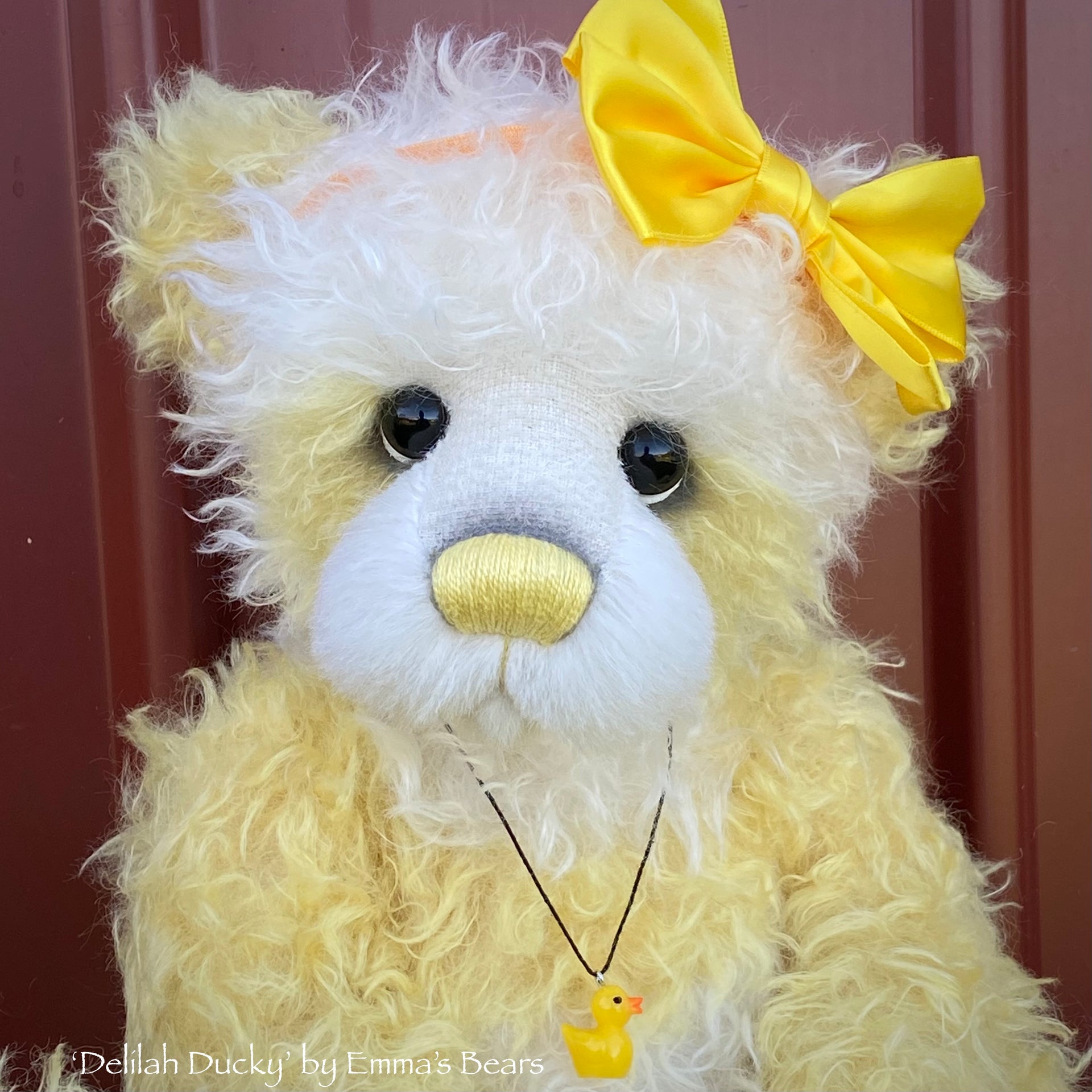 Delilah Ducky - 17" Mohair Artist Baby Bear by Emma's Bears - OOAK