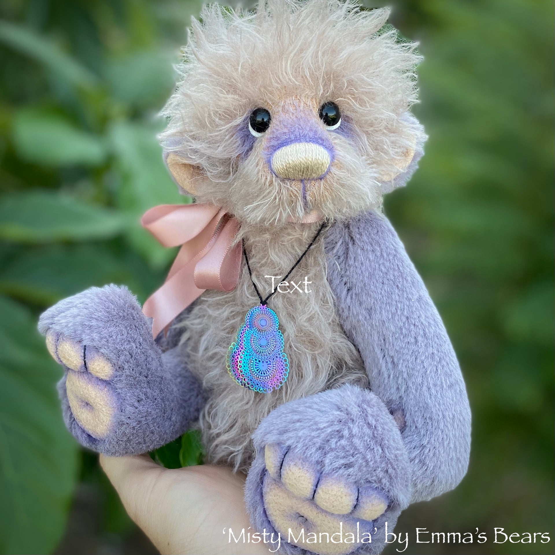 Misty Mandala - 11" Shaggy mohair and alpaca bear by Emma's Bears - OOAK