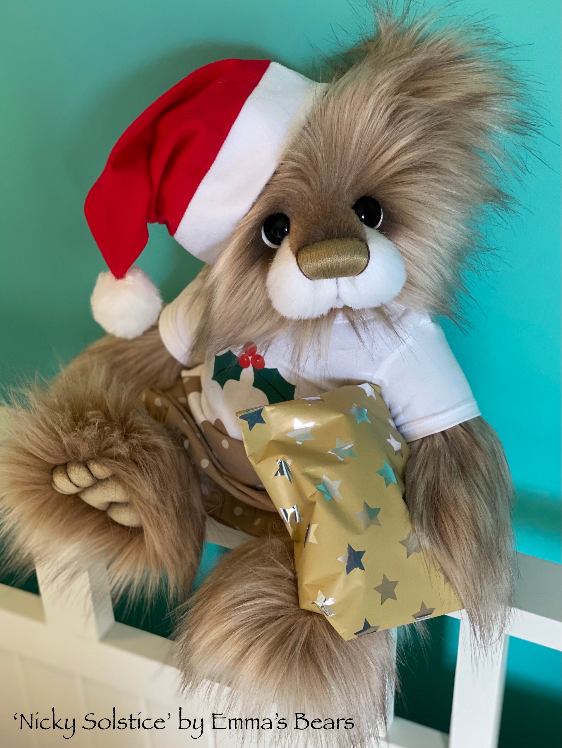 Nicky Solstice - 16" Christmas 2023 Artist Bear by Emma's Bears - OOAK