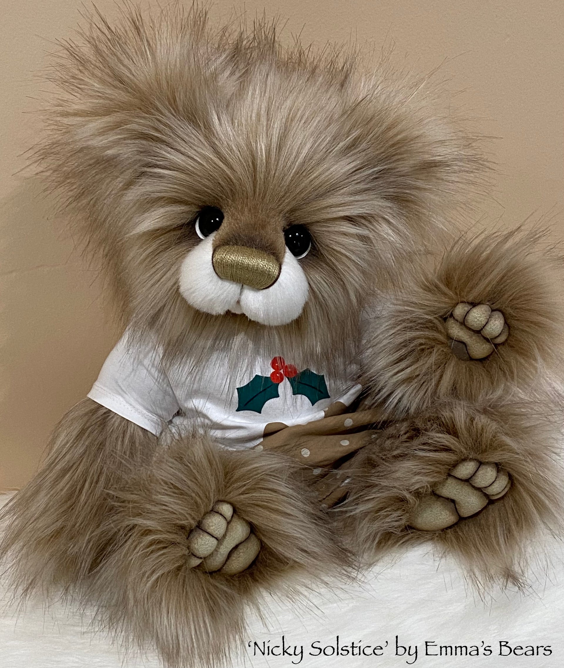 Nicky Solstice - 16" Christmas 2023 Artist Bear by Emma's Bears - OOAK