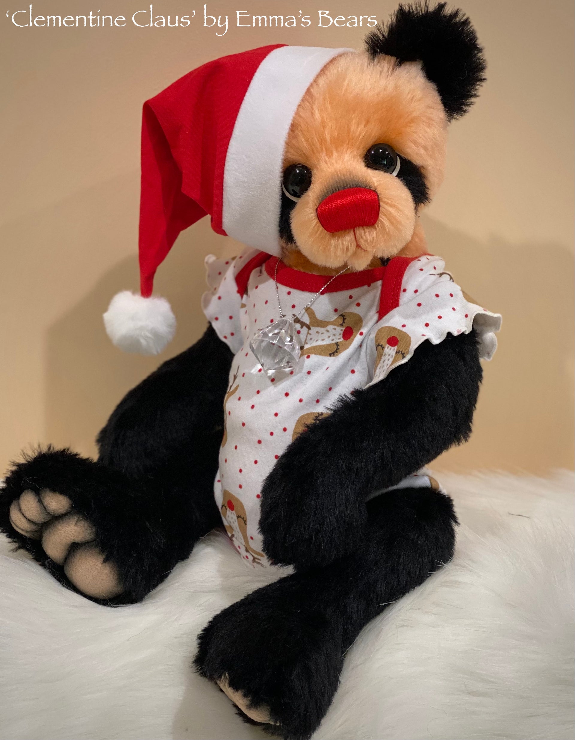 Clementine Claus - 17" Christmas 2023 Artist Bear by Emma's Bears - OOAK