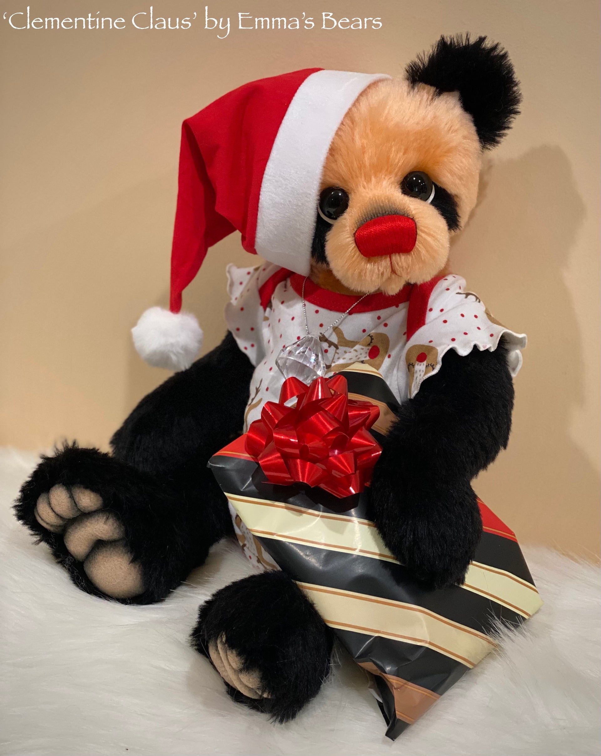 Clementine Claus - 17" Christmas 2023 Artist Bear by Emma's Bears - OOAK